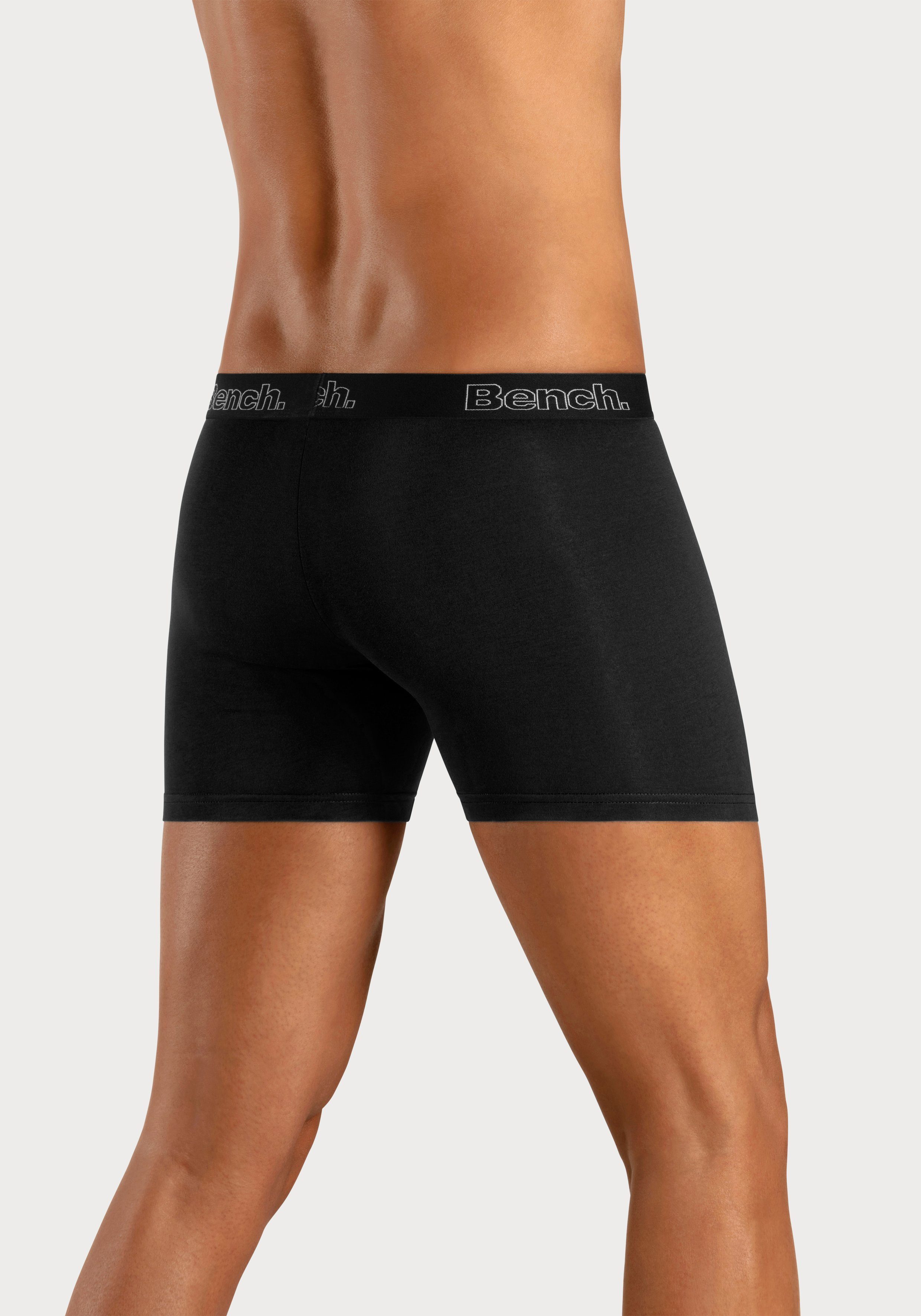 Bench. Lange boxershort Boxershorts voor heren met logo-opschrift in de band (set, 4 stuks)