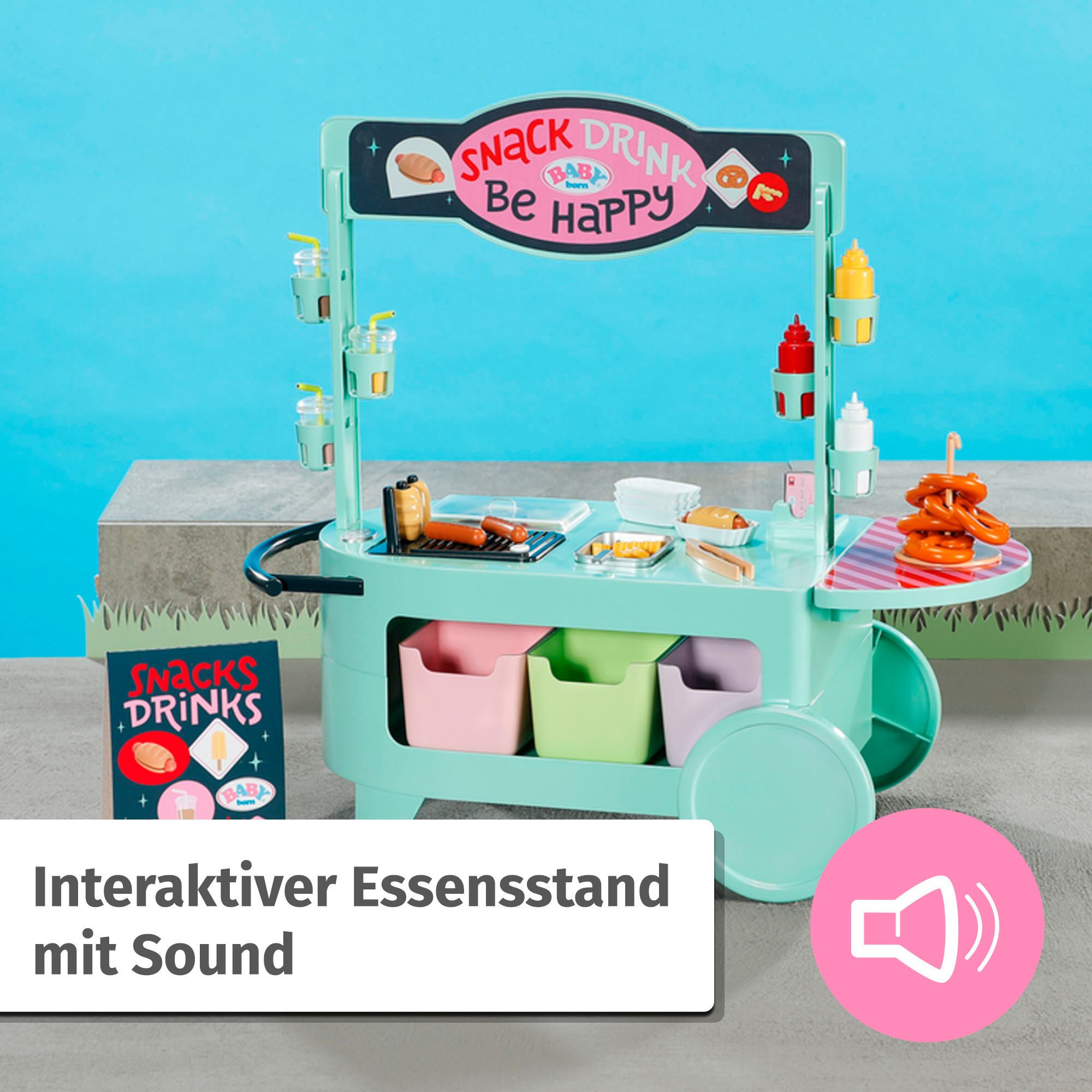 Baby Born Poppentafel Snackwinkel met geluidseffect