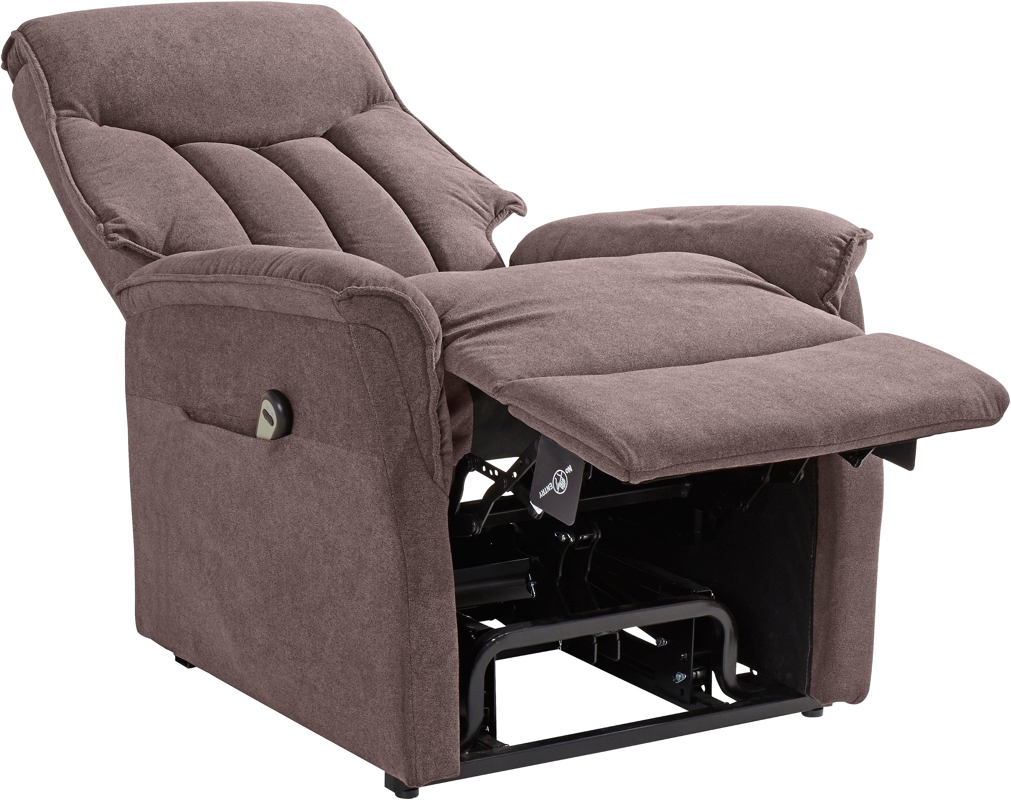 Duo Collection Relaxfauteuil Aurora XXL tot 150 kg draagvermogen, met elektrische opstahulp Relaxfunctie en pocketveren binnenvering met stalen nosagvering