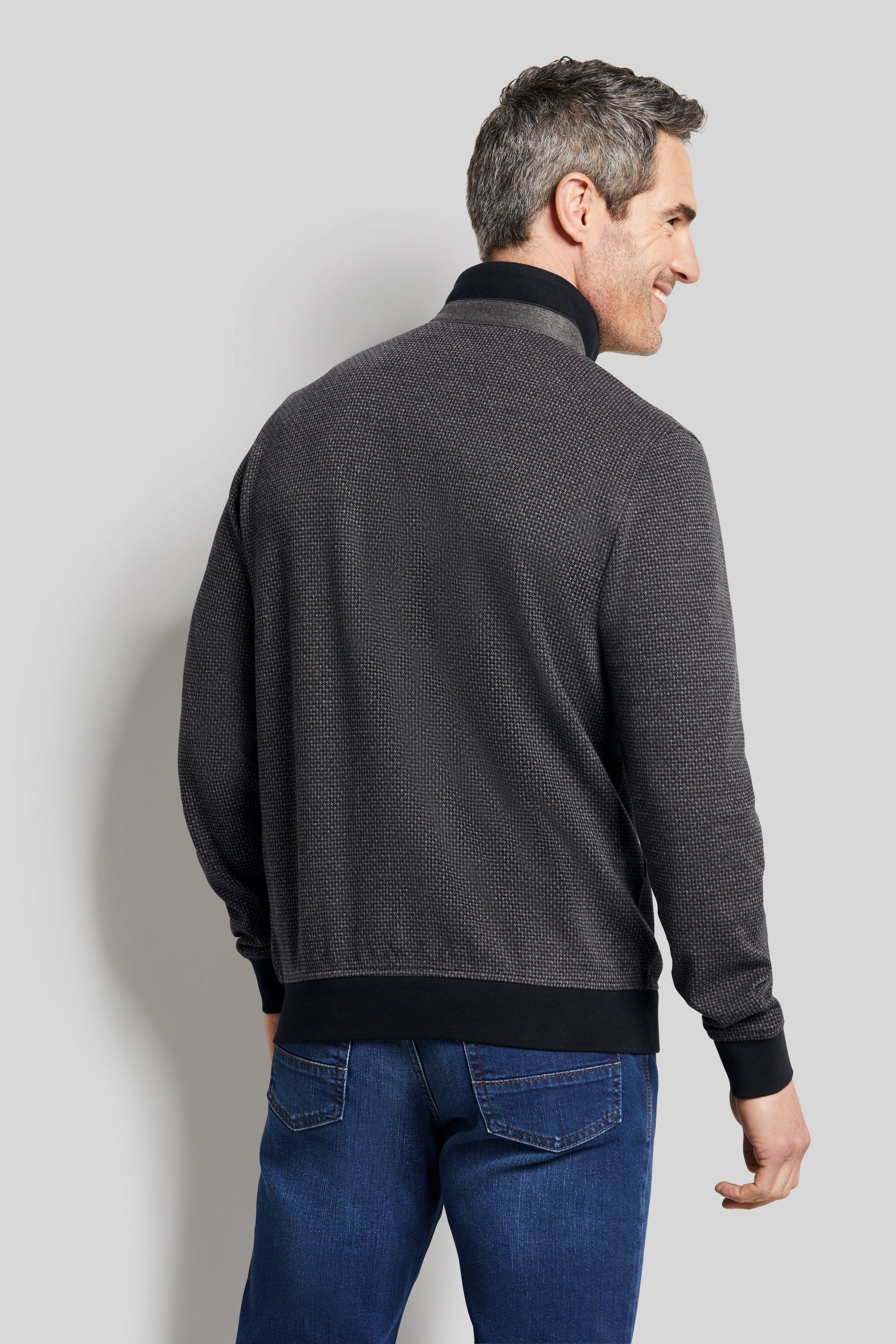 Bugatti Sweatvest met opstaande kraag