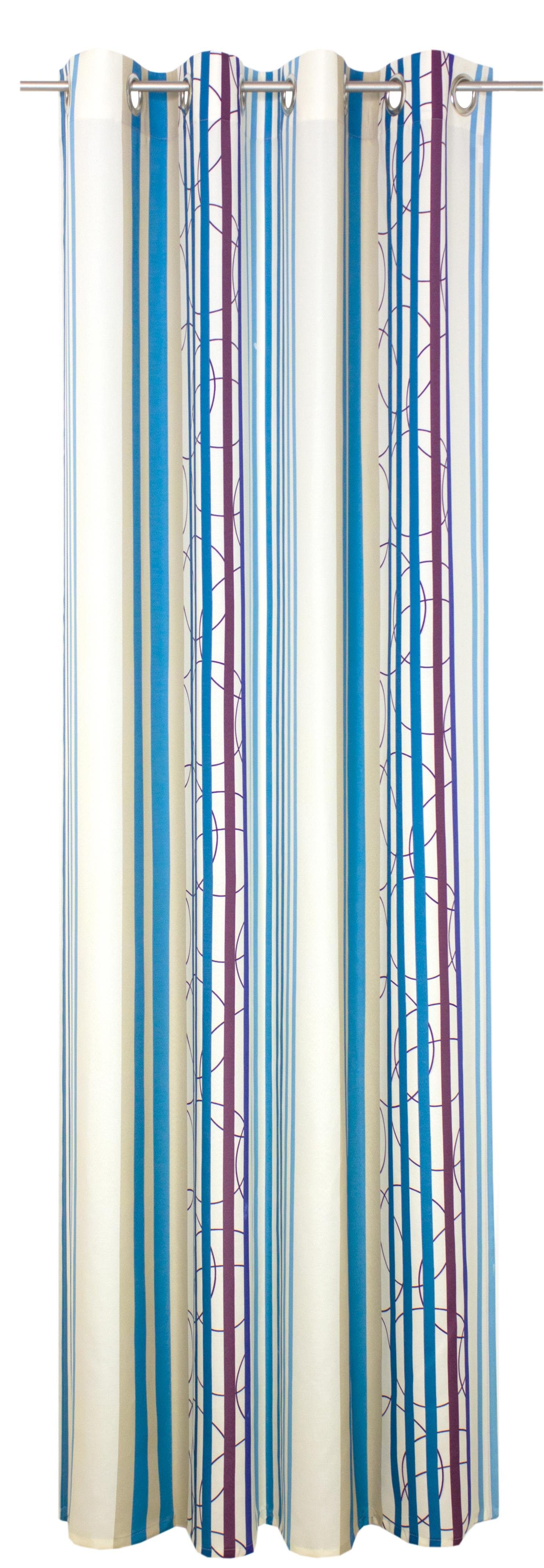 Wirth Gordijn Soliera (1 stuk) kant & klaar gordijnen maat 2 blauw