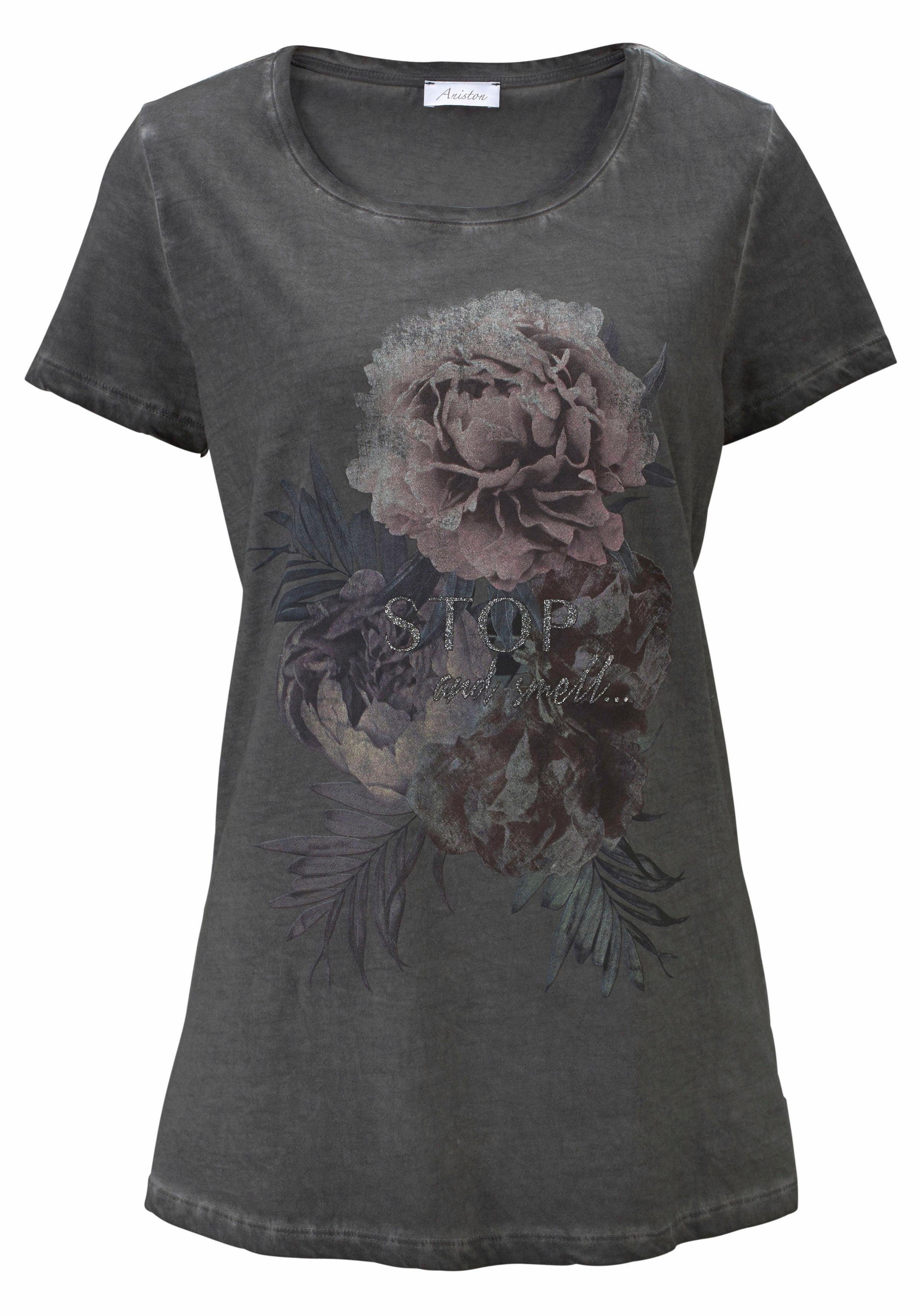 Aniston CASUAL T-shirt met oil-dyed-wassing