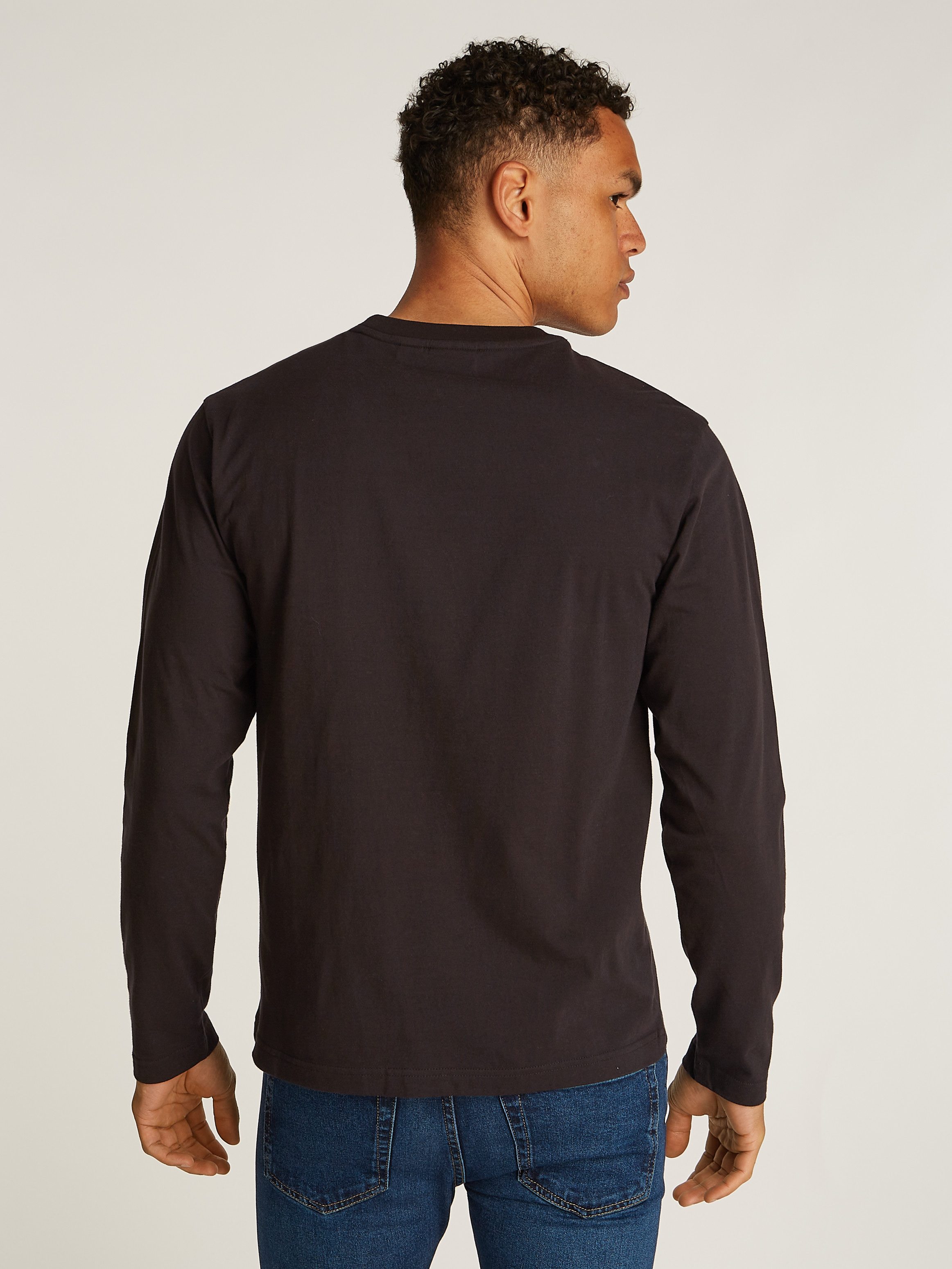 Calvin Klein Shirt met ronde hals SPLIT LINE LOGO LS T-SHIRT
