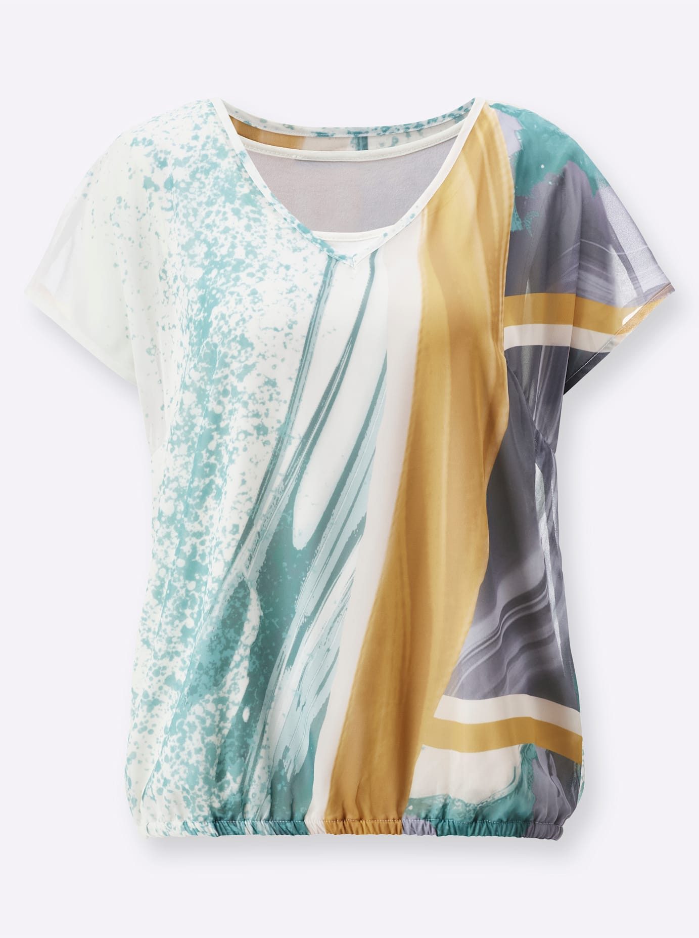 Creation L Blouse met korte mouwen