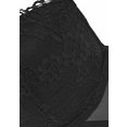 lascana push-up-bh melissa dessous met praktische voorsluiting  borduurkant zwart