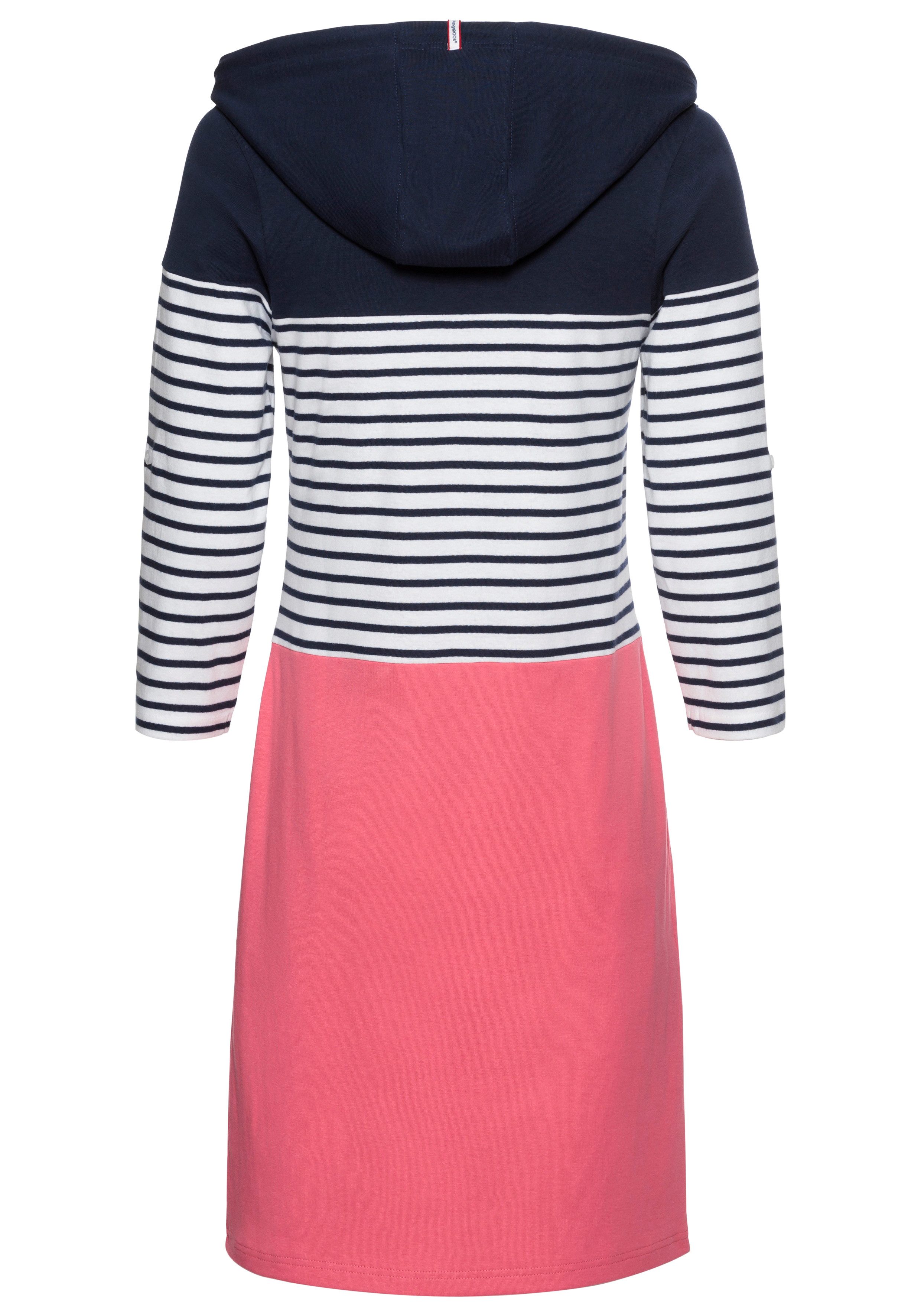 KangaROOS Jerseyjurk korte jurk, casual look, van ribbreiwerk