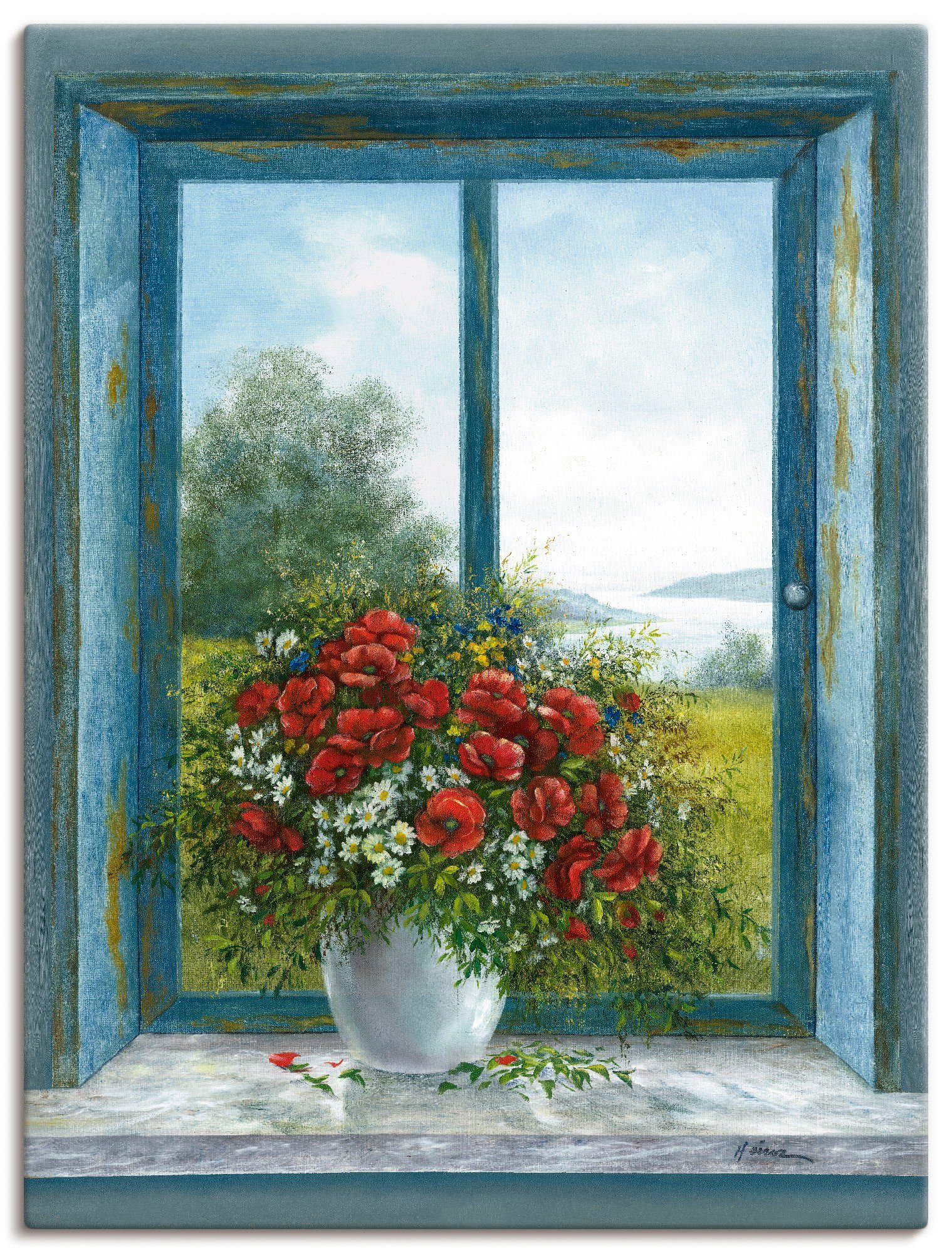 Artland artprint Mohnblumen am Fenster