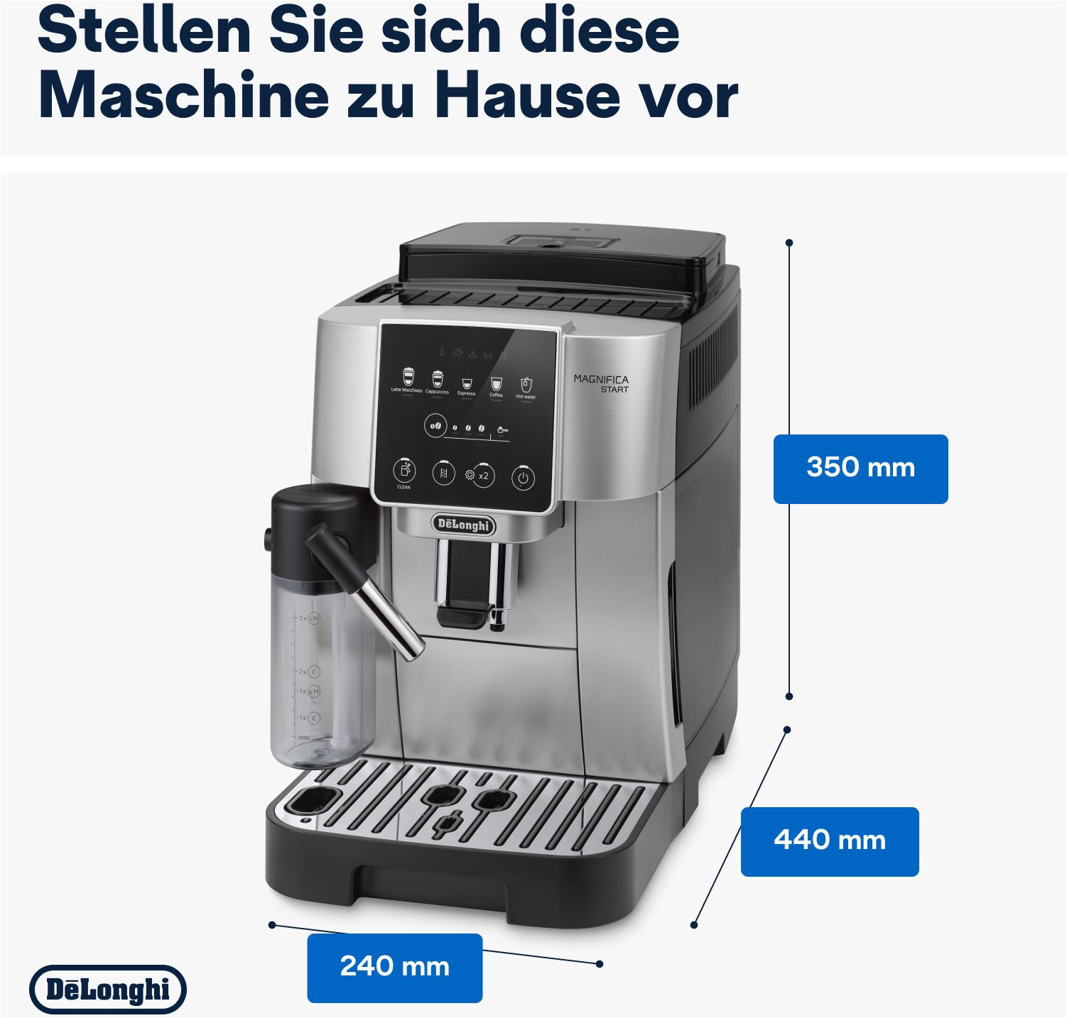 De'Longhi Volautomatisch koffiezetapparaat Magnifica Start Milk ECAM220.80.SB