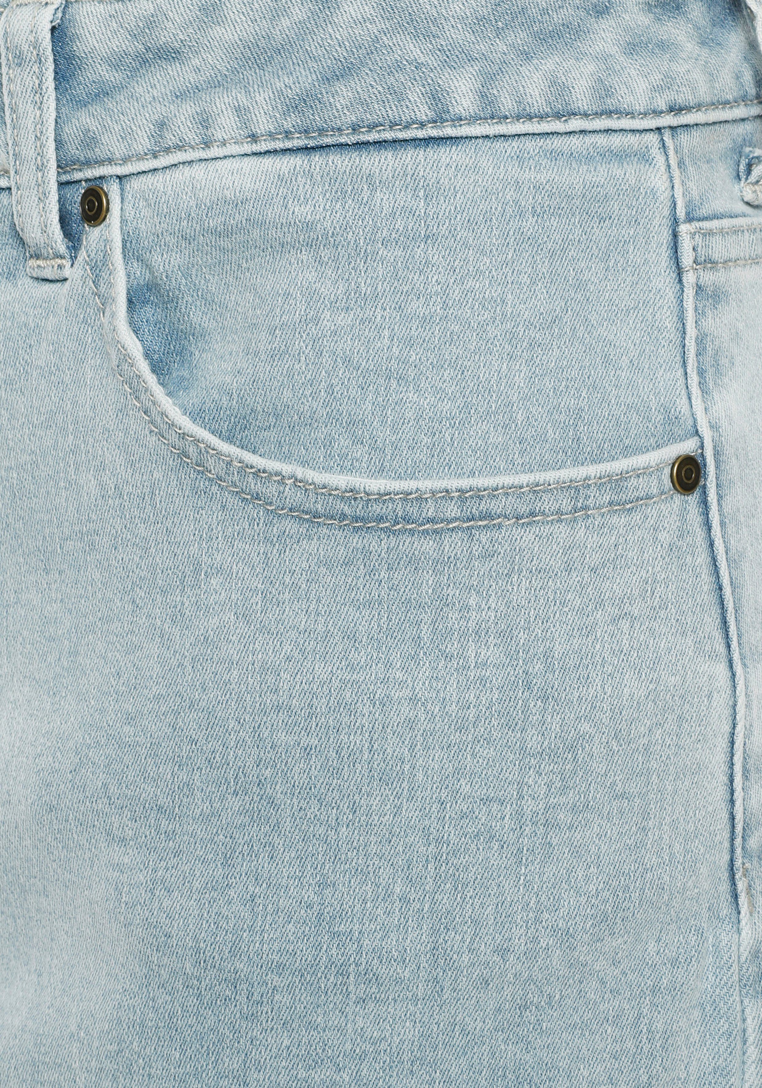 Buffalo Jeans rok kort model met franje aan de zoom, mini rok van comfortabel stretchkatoen