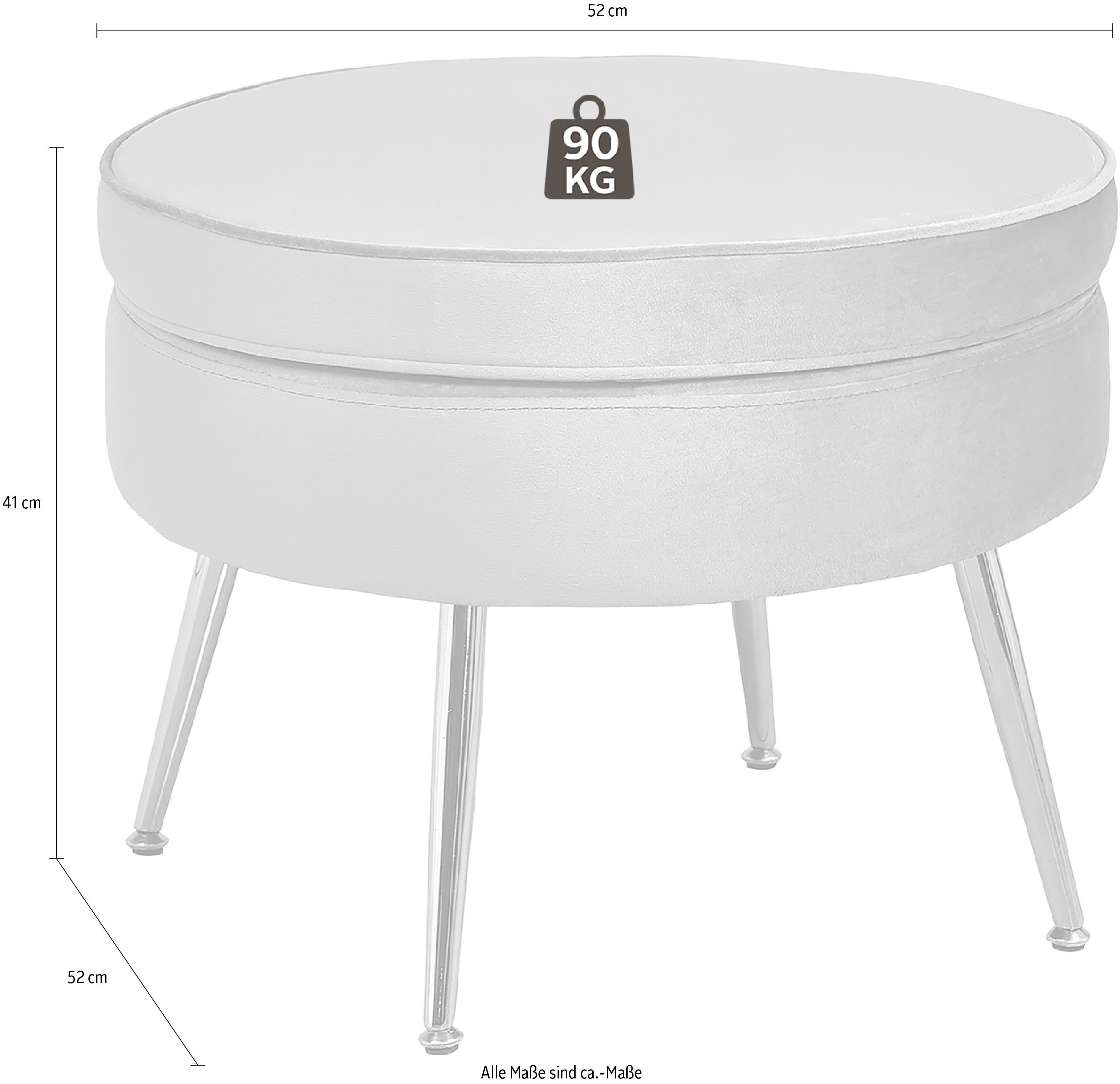 SalesFever Hocker Clam met hoog zitkussen