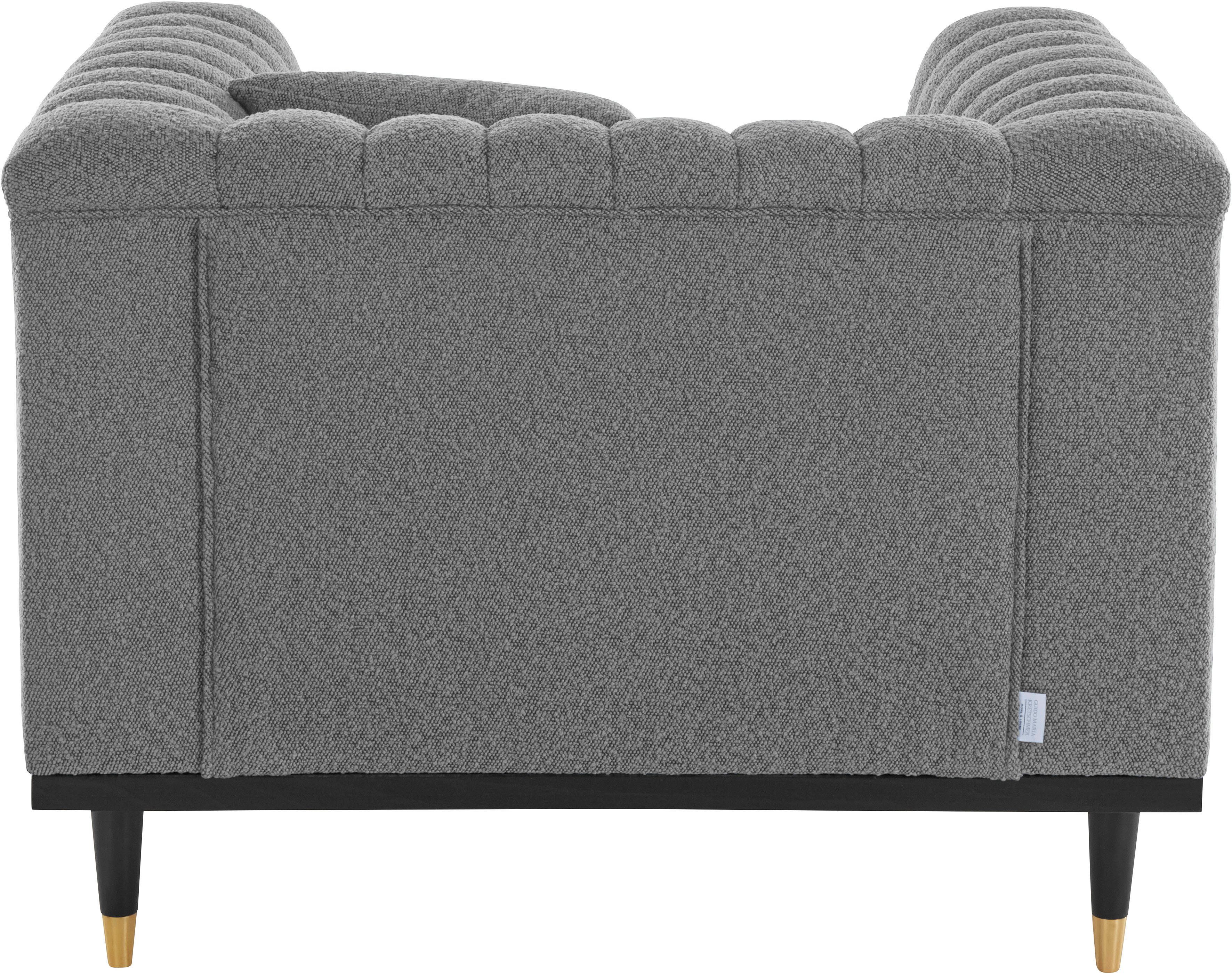 Guido Maria Kretschmer Home&Living Cocktailfauteuil Chamby New stoel bouclé-structuurbekleding met stiksels bij de leuning