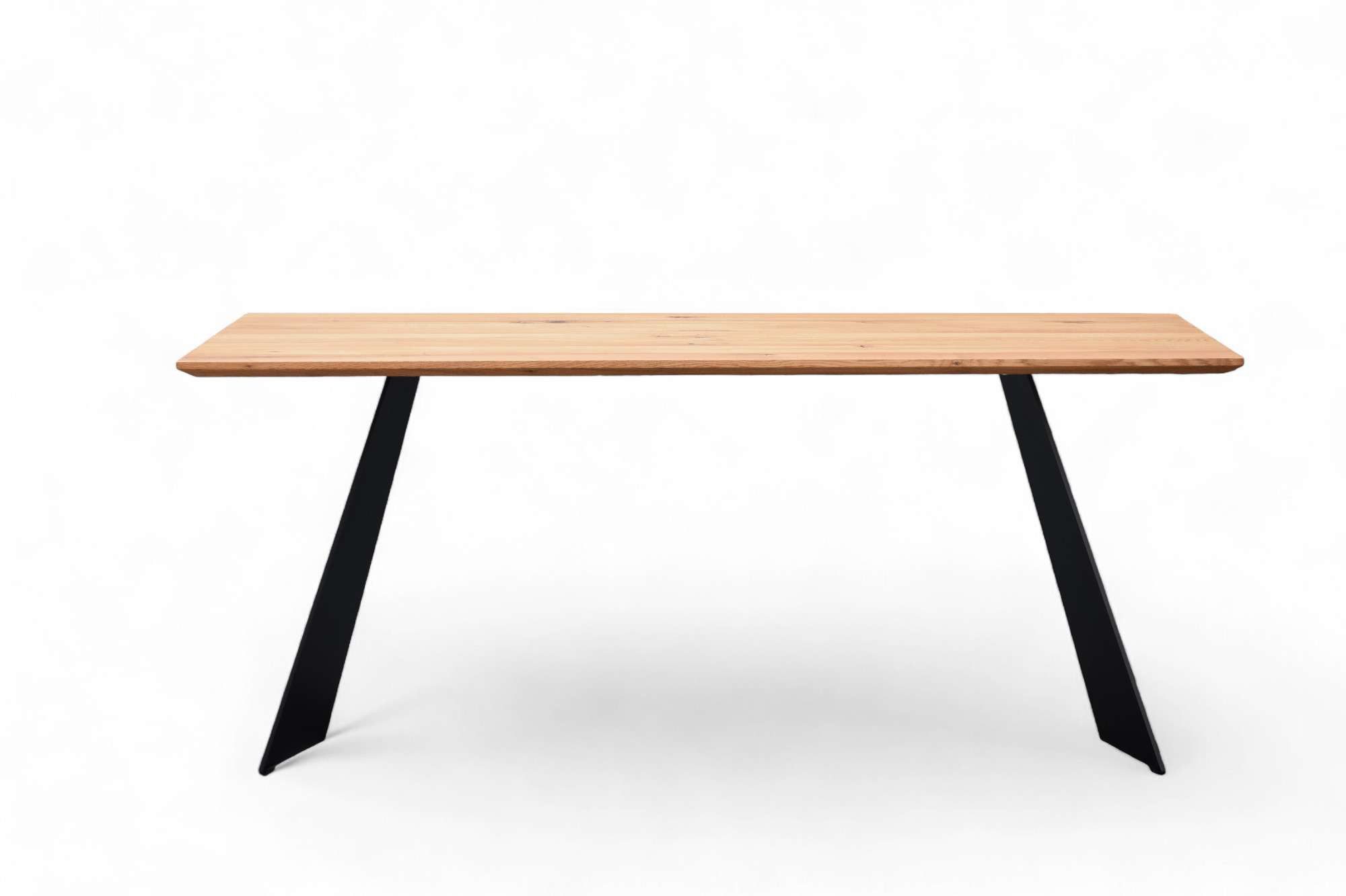 Home affaire Eettafel Winteregg keukentafel, metalen wangframe, massief gewild eikenhout, geolied