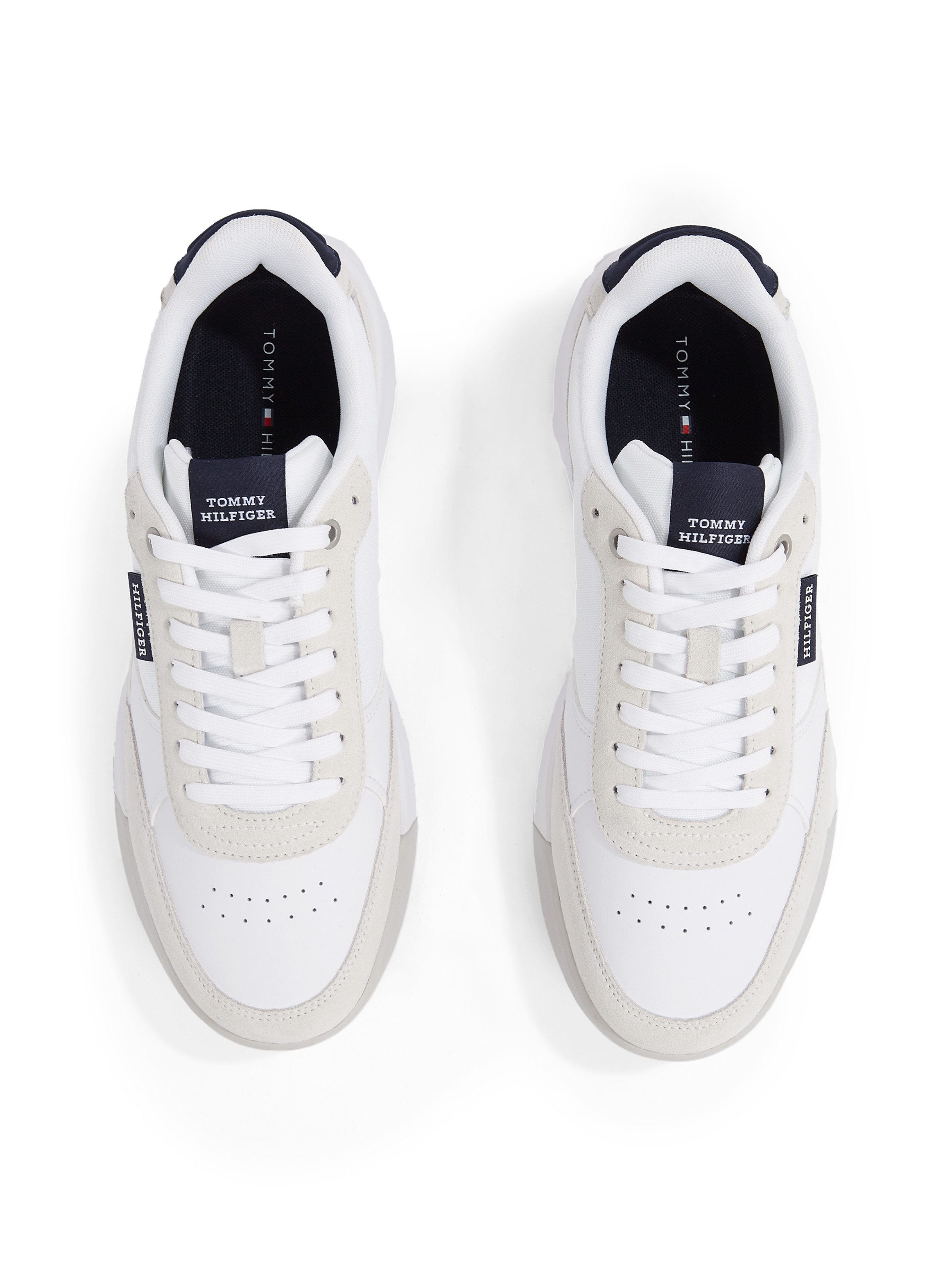 Tommy Hilfiger Sneakers met sleehak RETRO RUNNER MIX RWB , vrijetijdsschoen, halfschoen, veterschoen met gepolsterde schacht