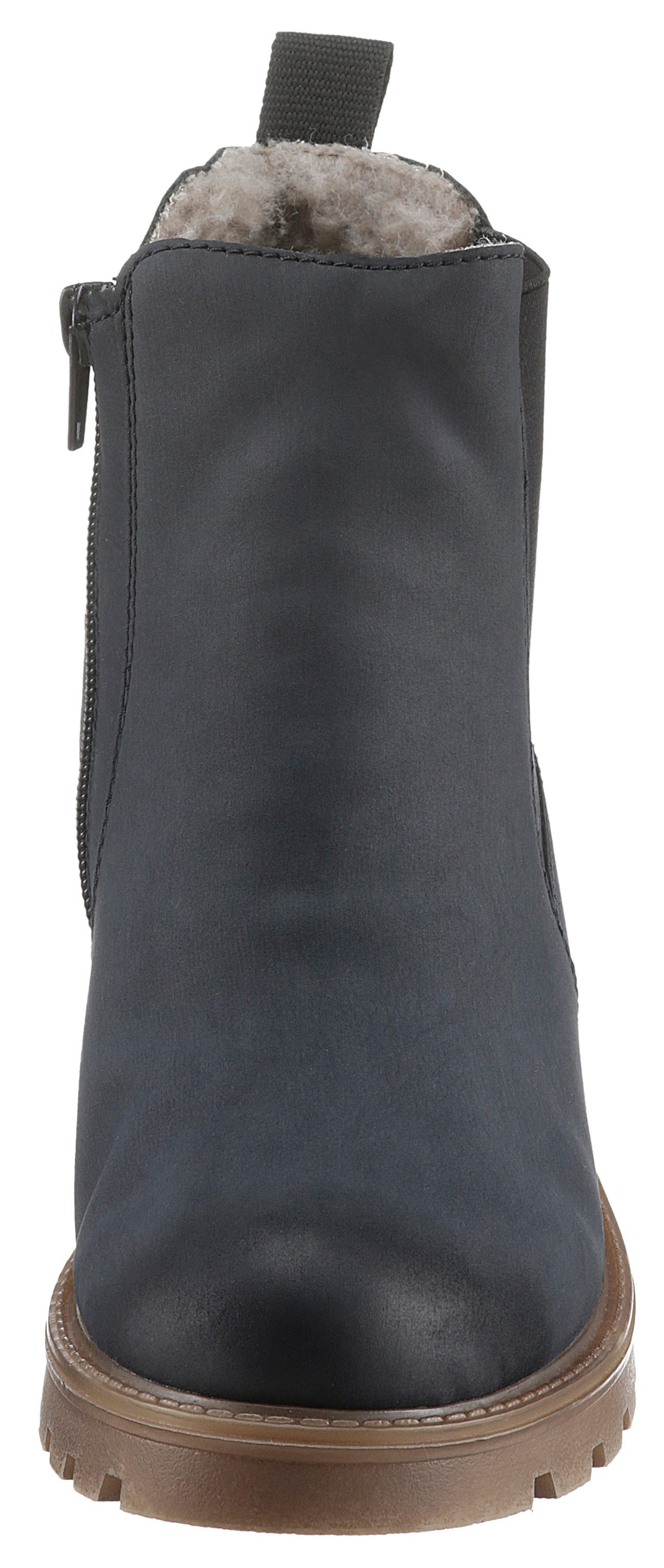 Rieker Chelsea-boots , instappers, enkellaars, blokhak, met knusse warme voering