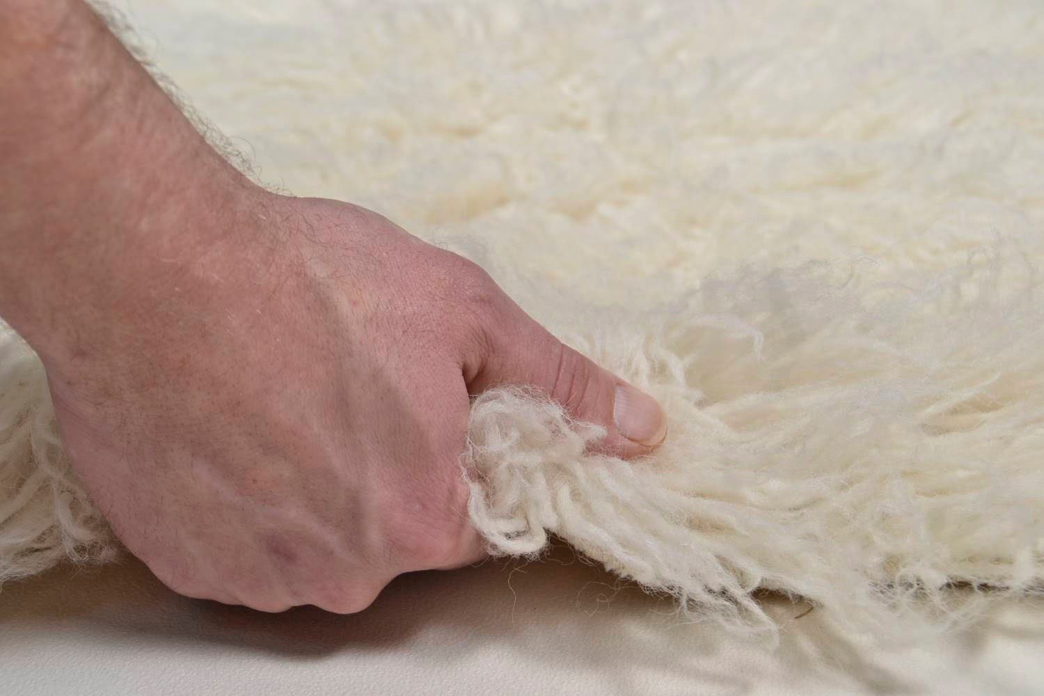 THEKO Wollen kleed FLOKOS 1250 origineel griekse flokati, hoge pool, unikleuren, zuivere wol