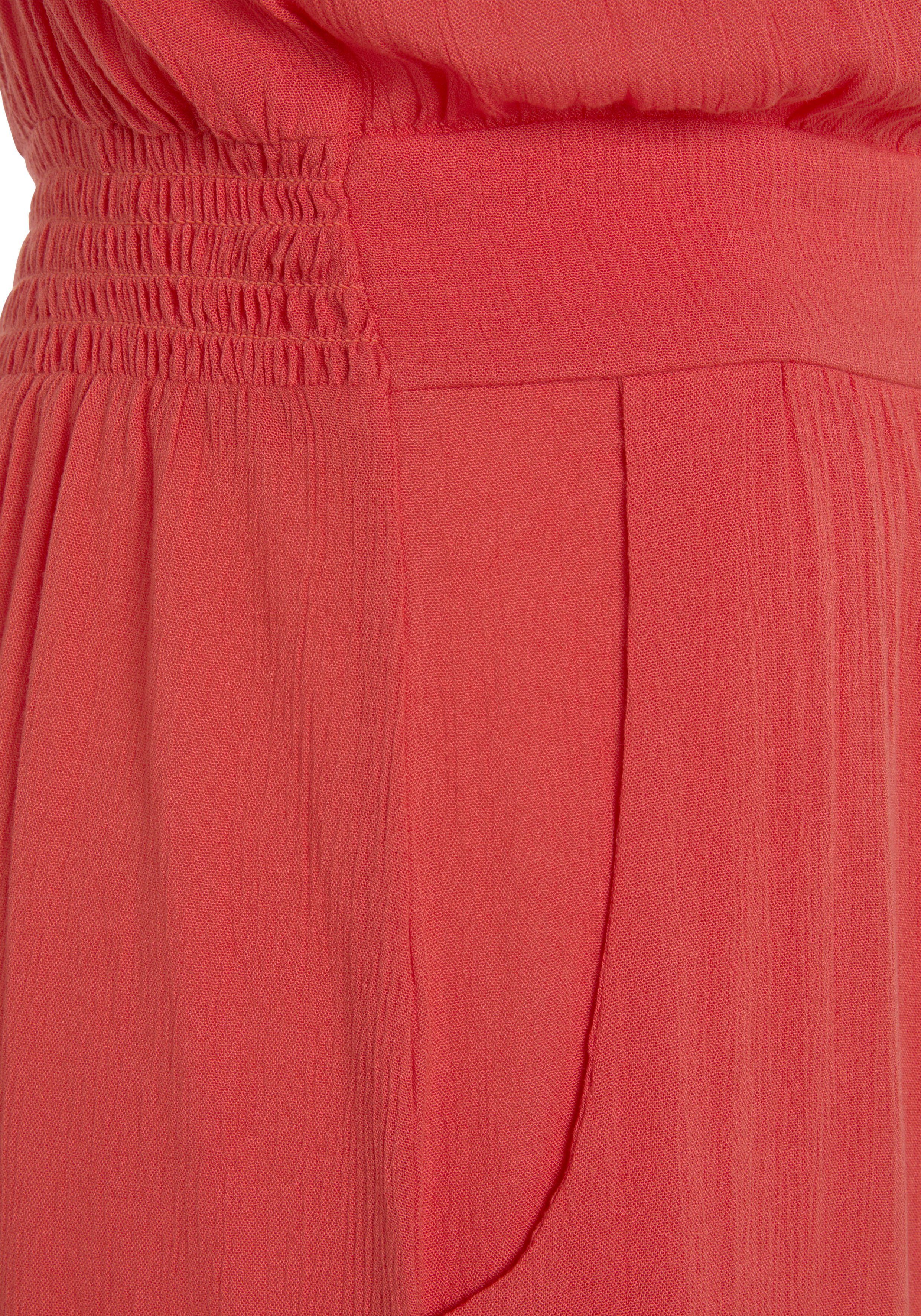 s.Oliver RED LABEL Beachwear Jumpsuit in culotte-stijl van viscose-crêpe
