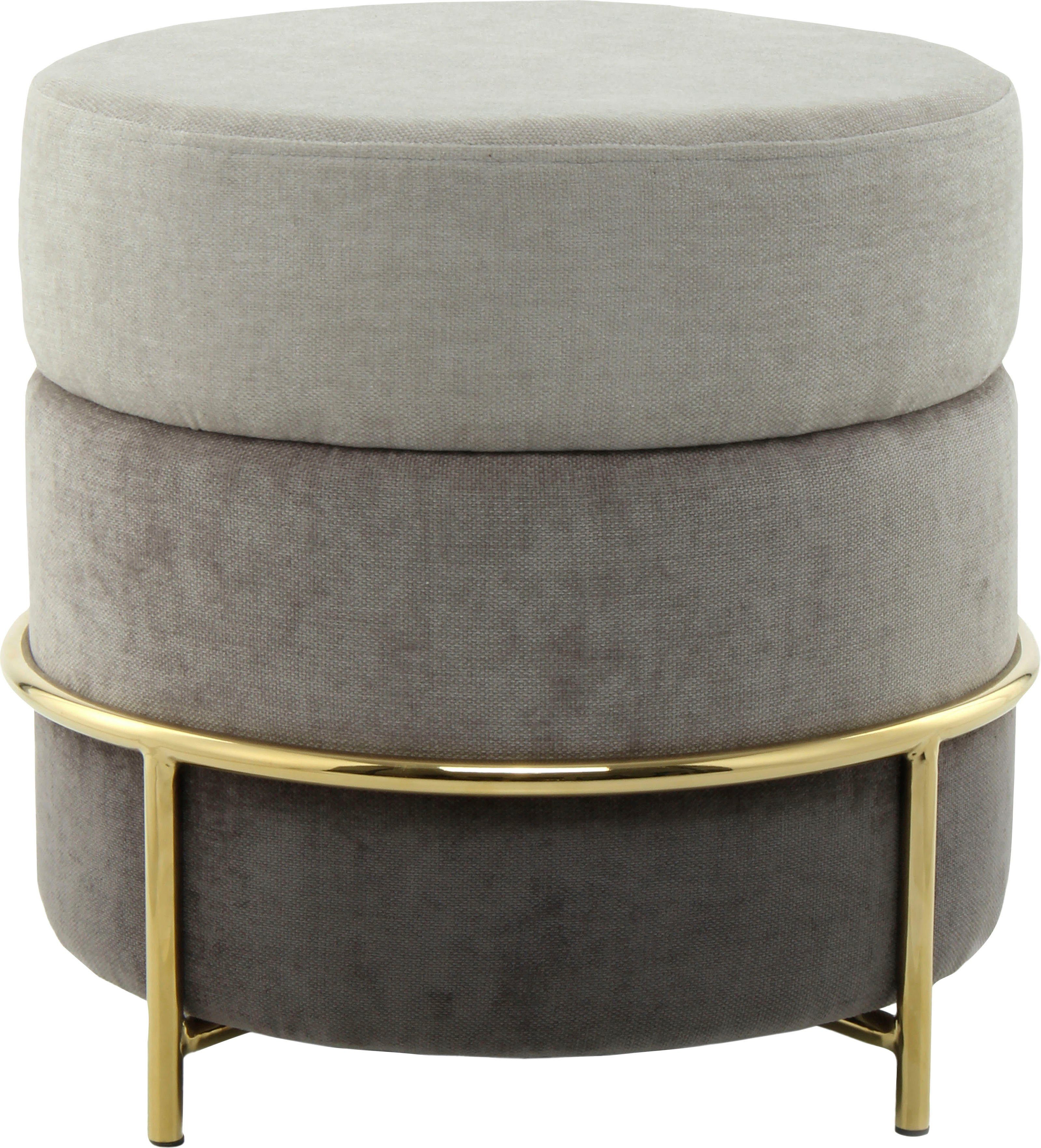Kayoom ZitHocker Matilda 225, comfortabele ronde vorm, gezellige design-hocker (1 stuk)