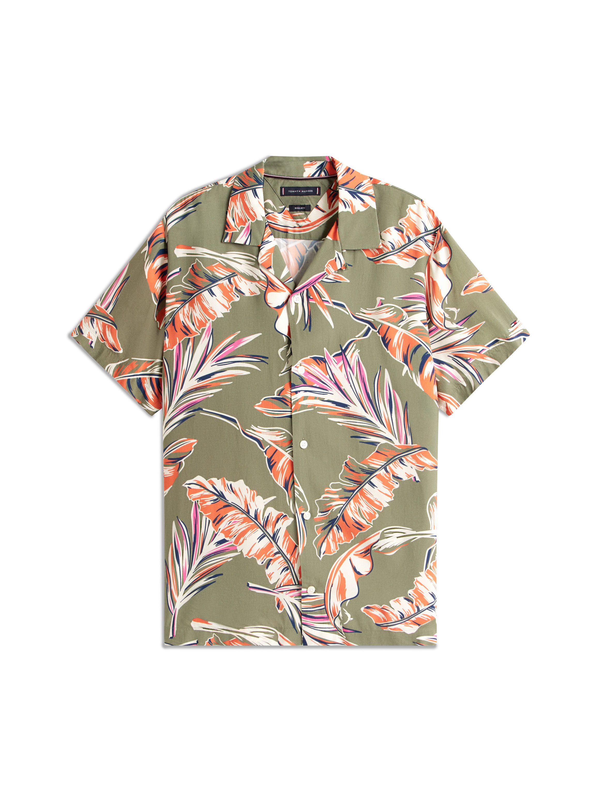 Tommy Hilfiger Overhemd met korte mouwen LIGHTWEIGHT LEAF AOP SS SHIRT