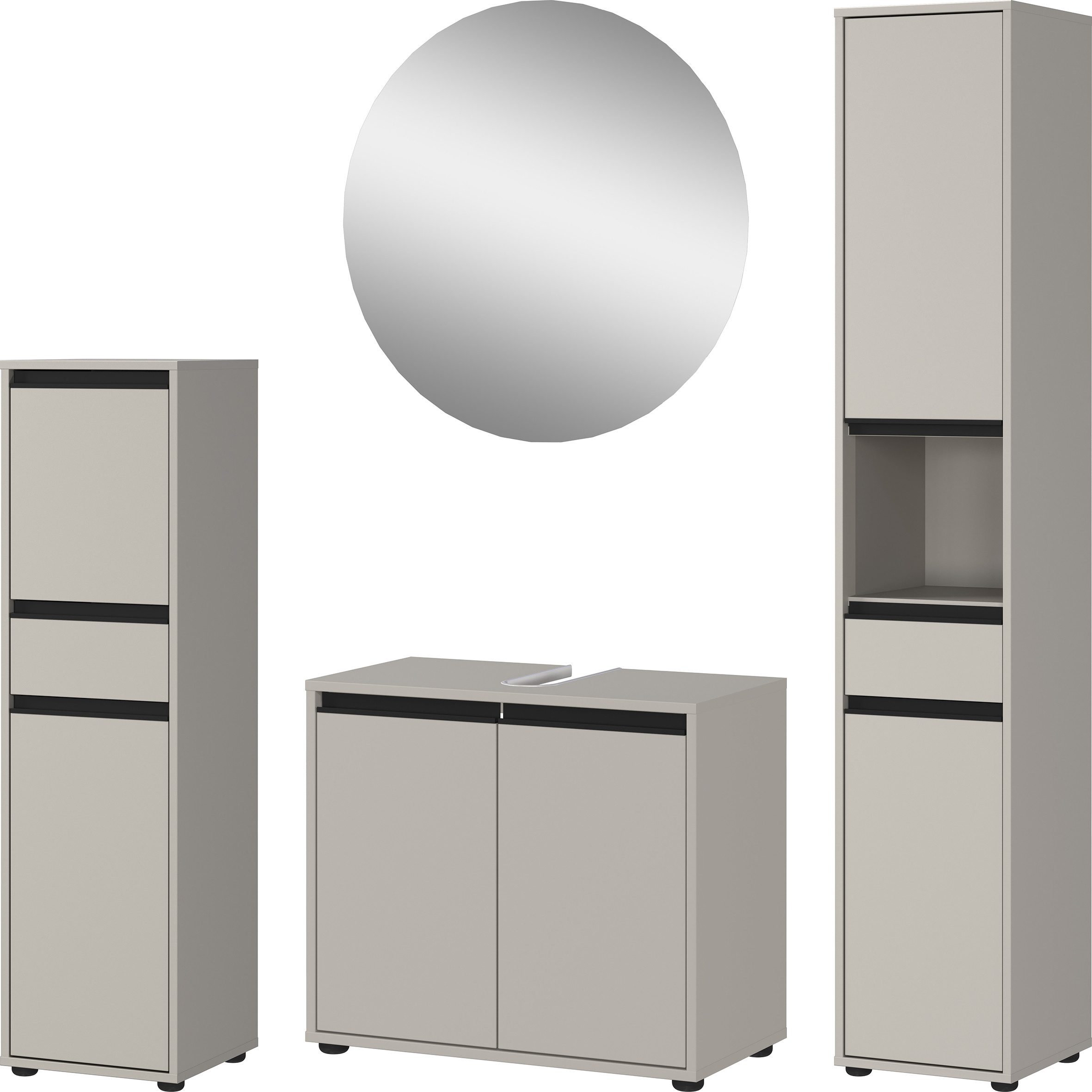 GERMANIA Badmeubelset Lemont 4-delig (4 stuks) badmeubelsets grijs