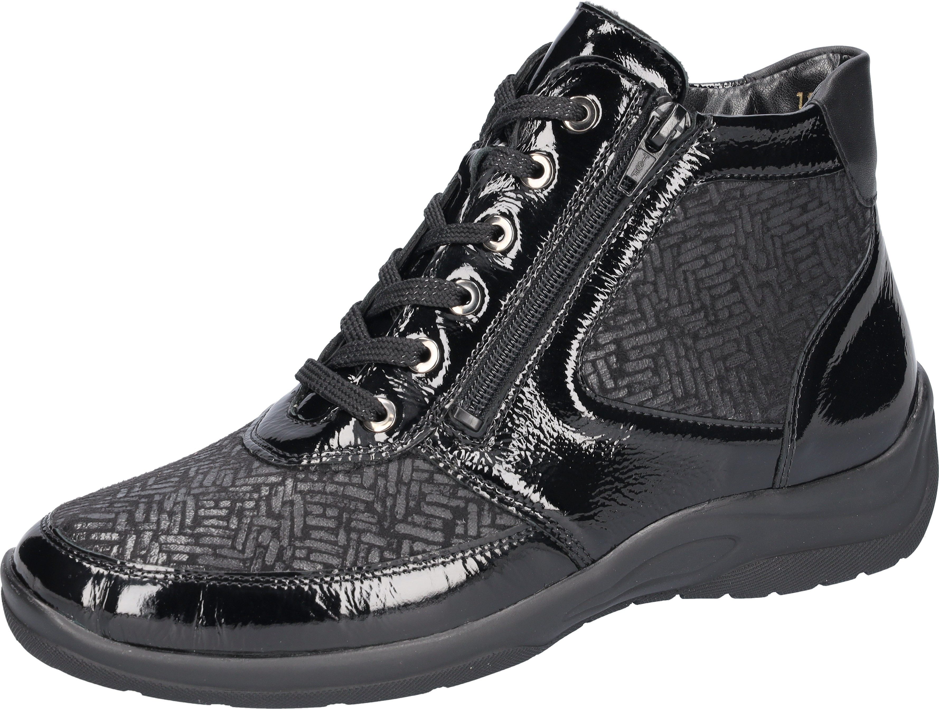 Waldläufer Veterschoenen Hesna-Soft comfortabele schoen high-top sneaker in comfortwijdte h (=zeer breed)