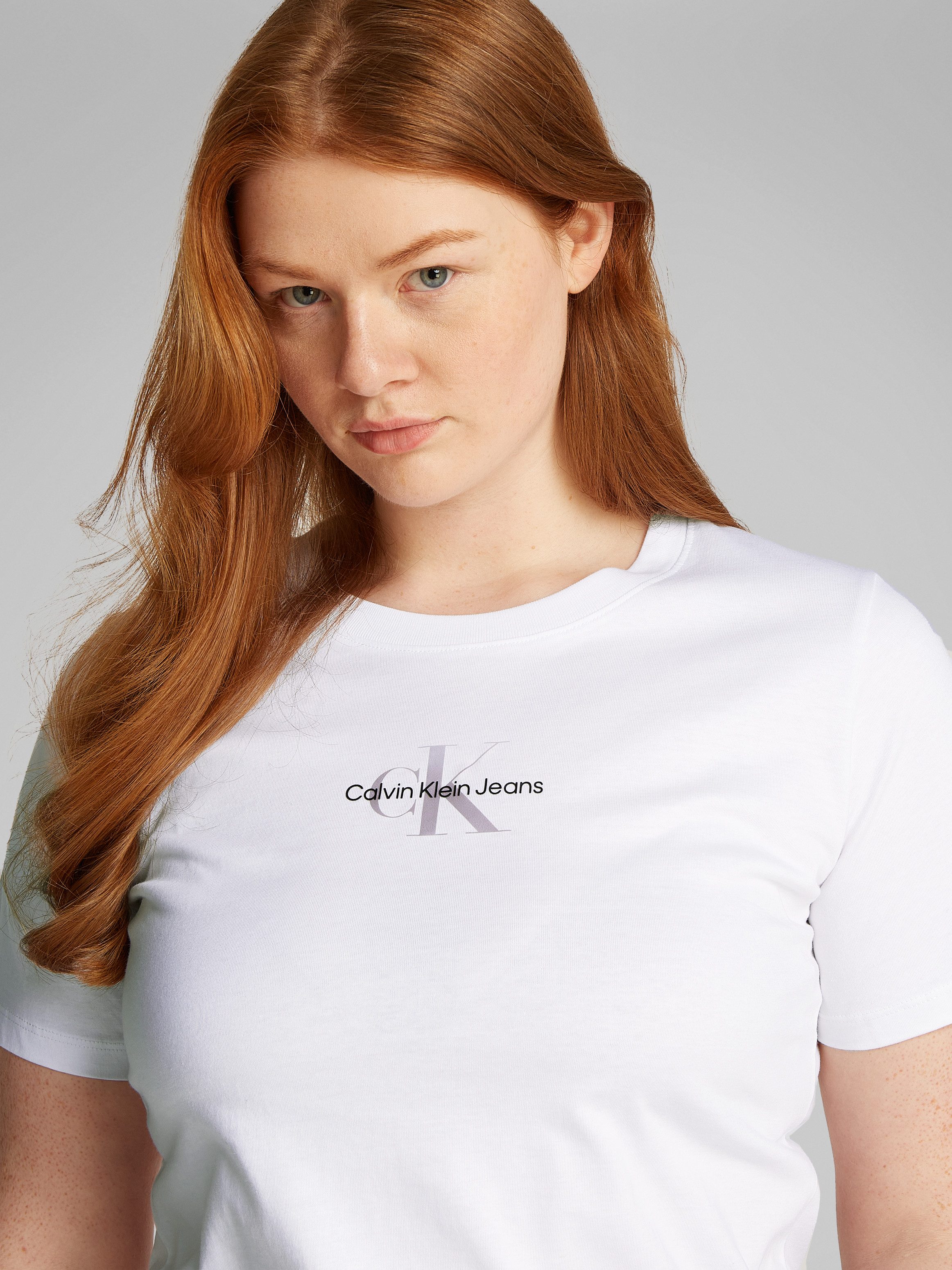Calvin Klein Jeans Plus T-shirt PLUS GRADIENT MONOLOGO SLIM TEE