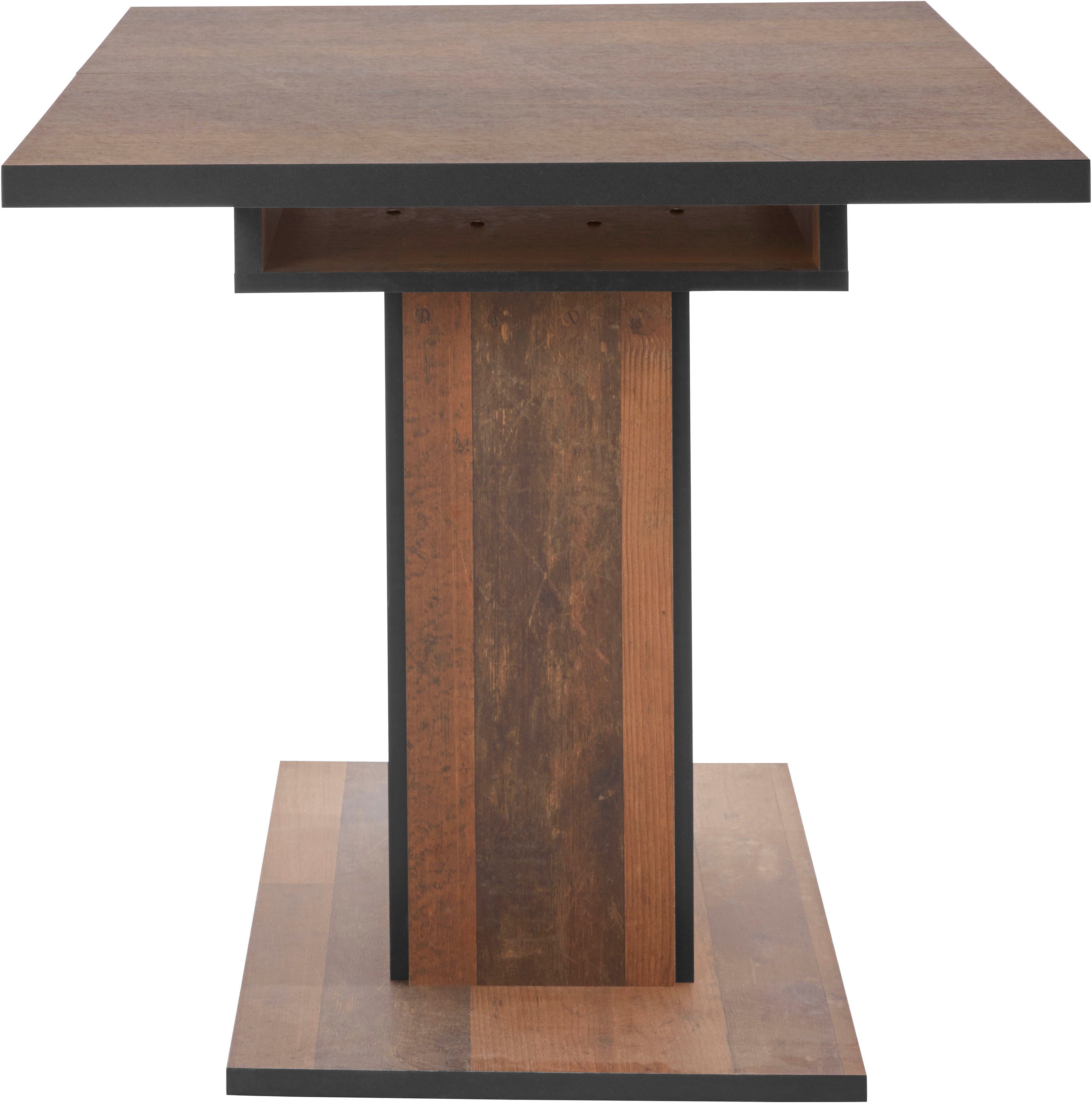 HELA Eettafel Ariana Bestseller, tafel, keukentafel, uitschuiftafel door binnenin geplaatste inlegbladen uittrekbaar 120-160 cm