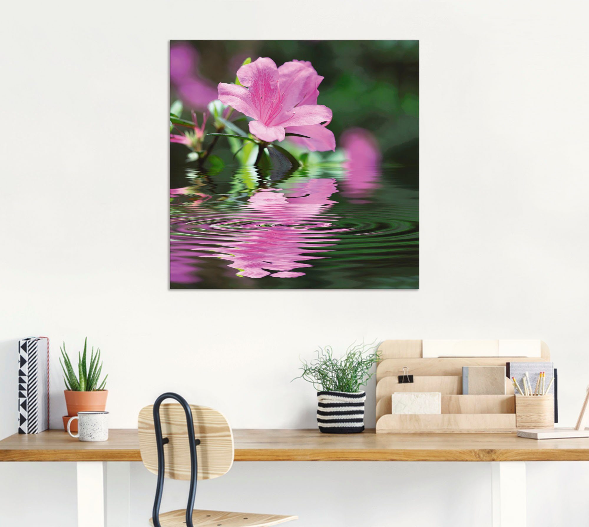 Artland Artprint Azalee als artprint van aluminium, artprint voor buiten, artprint op linnen in verschillende maten
