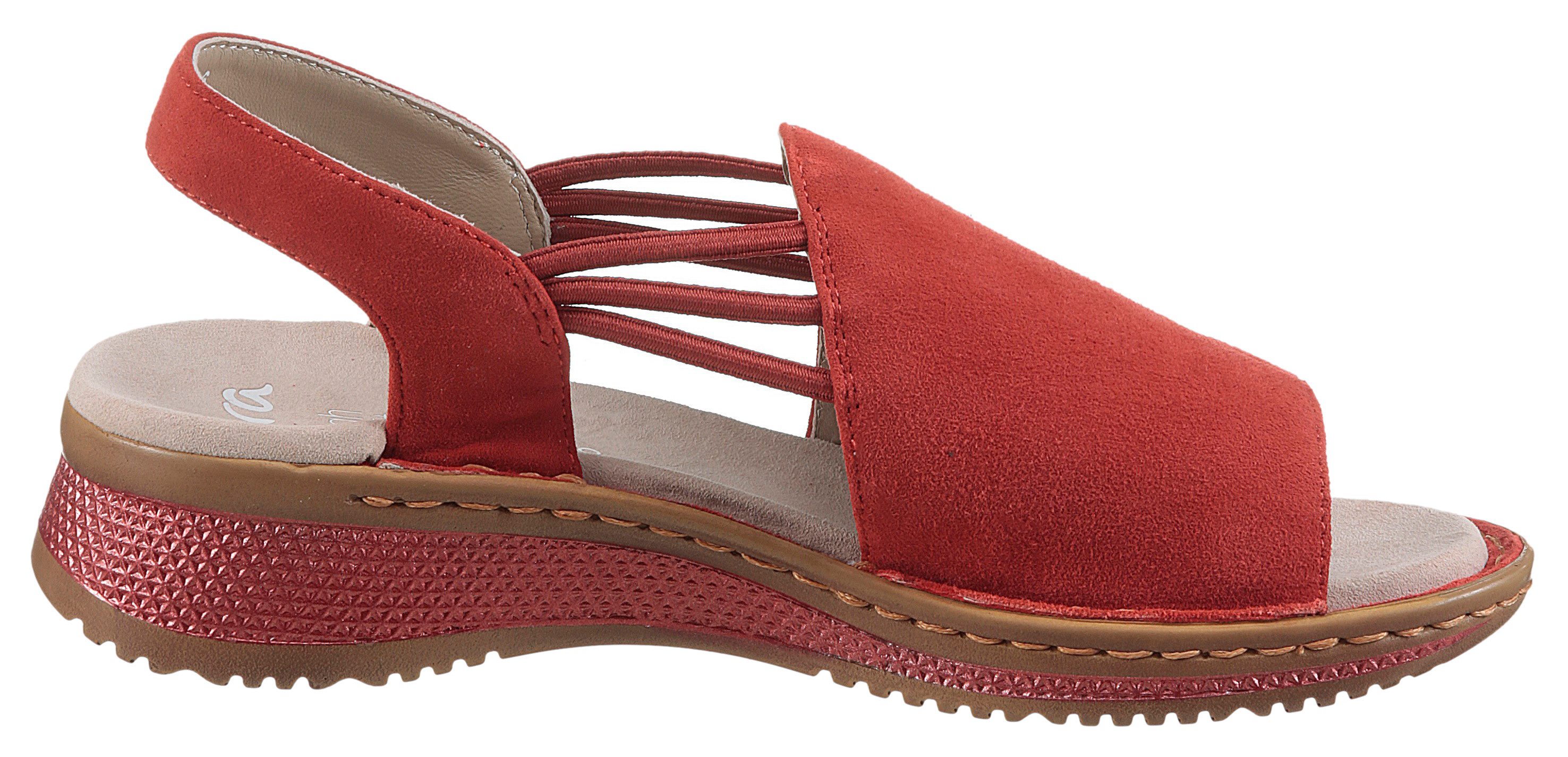 Ara Sandalen Hawaï , zomerschoen, sandaal, sleehak, met stretch-banden, g-breedte