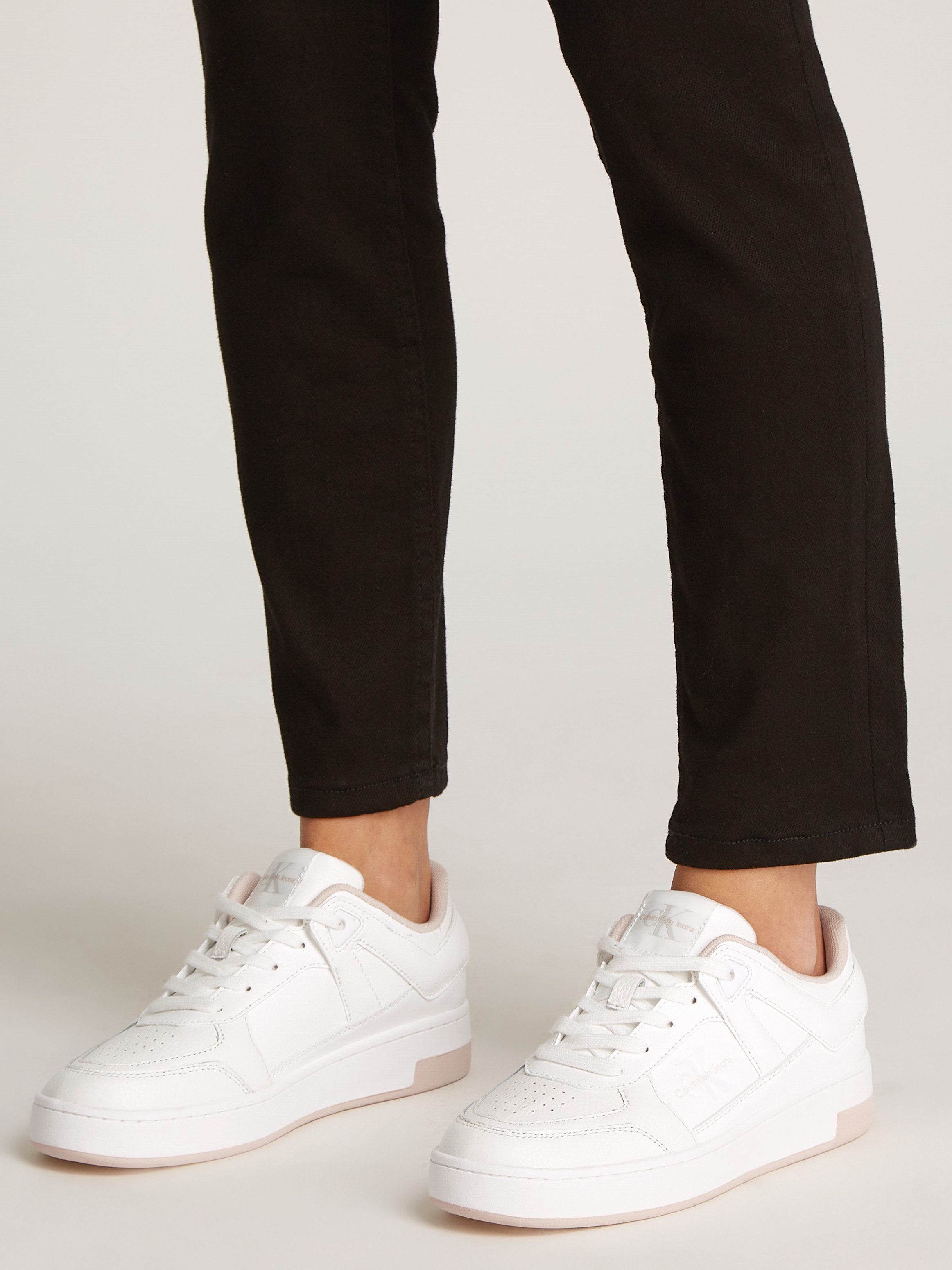 Calvin Klein Sneakers BASKET CUPSOLE LOW MIX vrijetijdsschoen, lage schoen, veterschoen in sportieve uitstraling