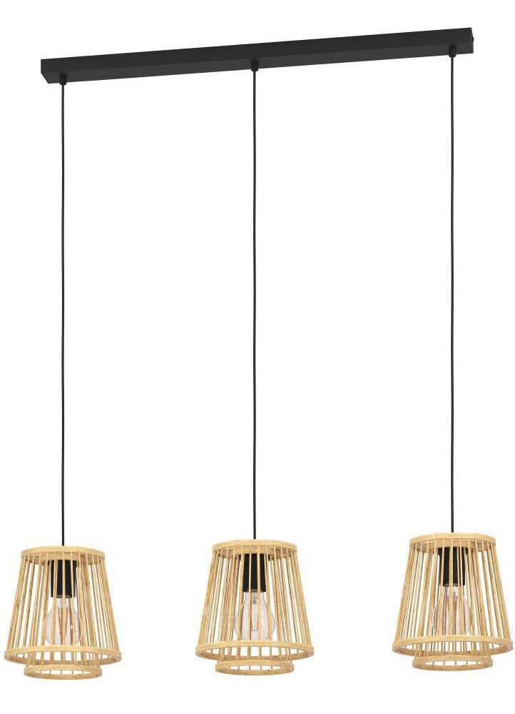 EGLO Hykeham Hanglamp E27 91 cm Zwart-Hout