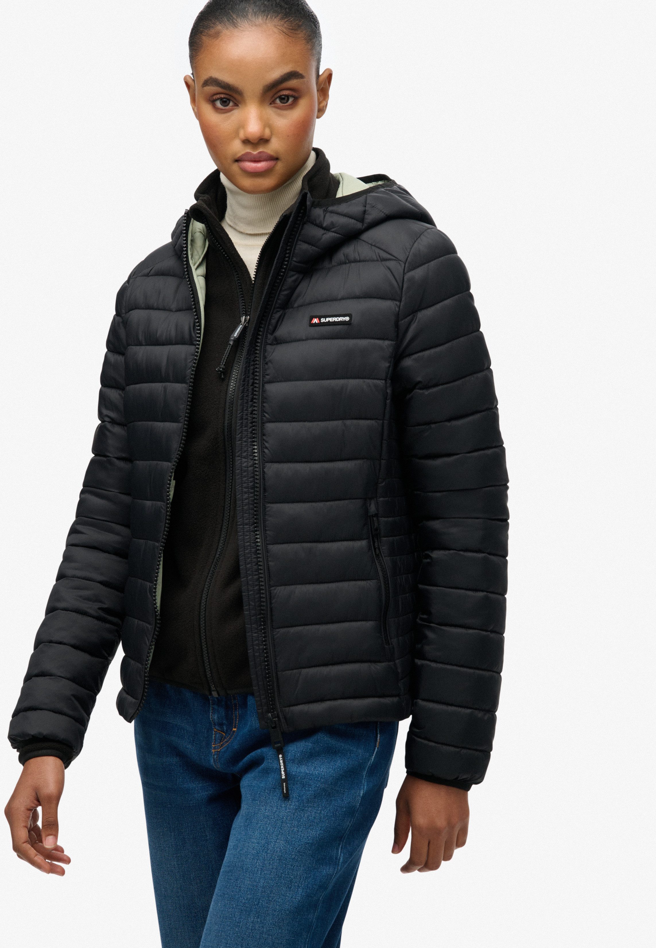 Superdry Gewatteerde jas HOODED FUJI LITE PADDED JACKET
