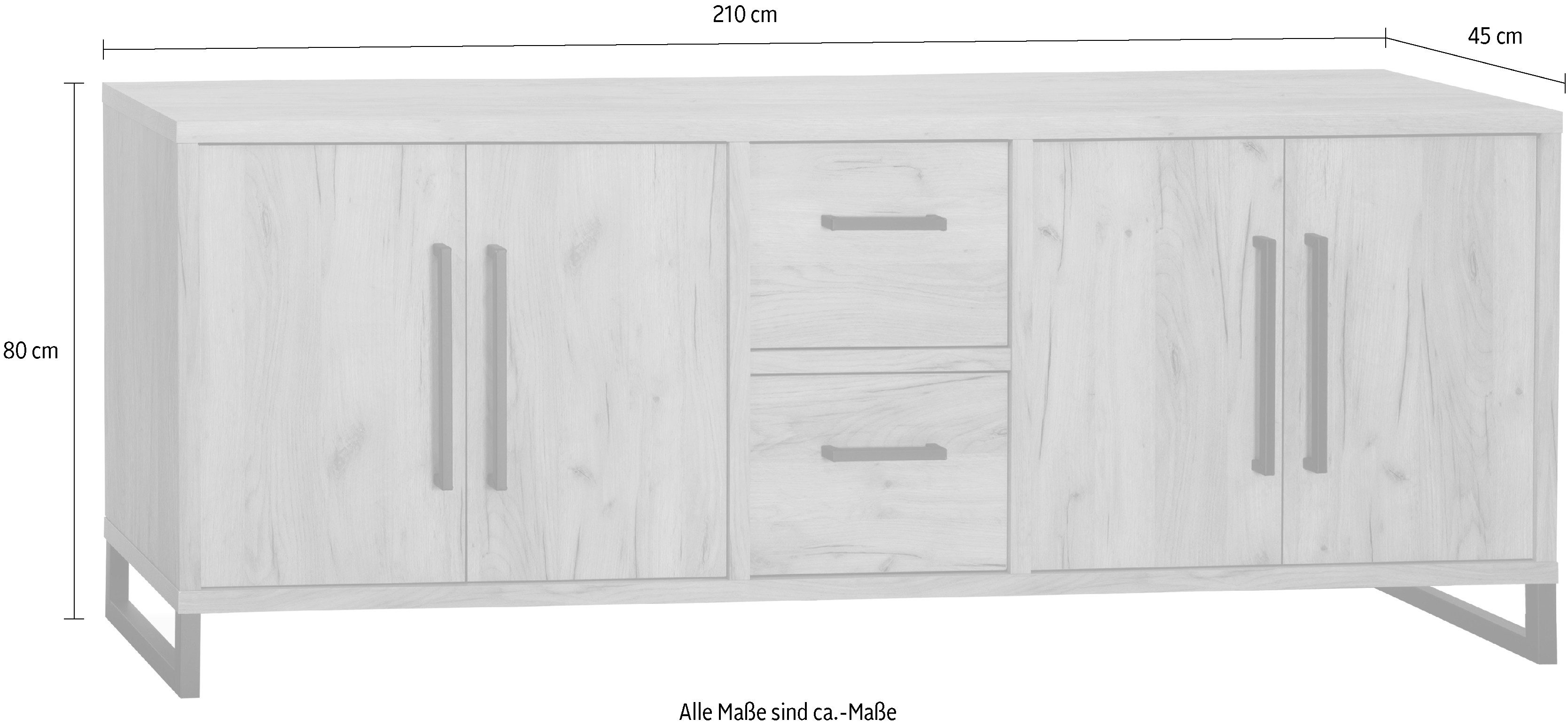 OMG Design Dressoir Ronda met soft-close, met metalen frame