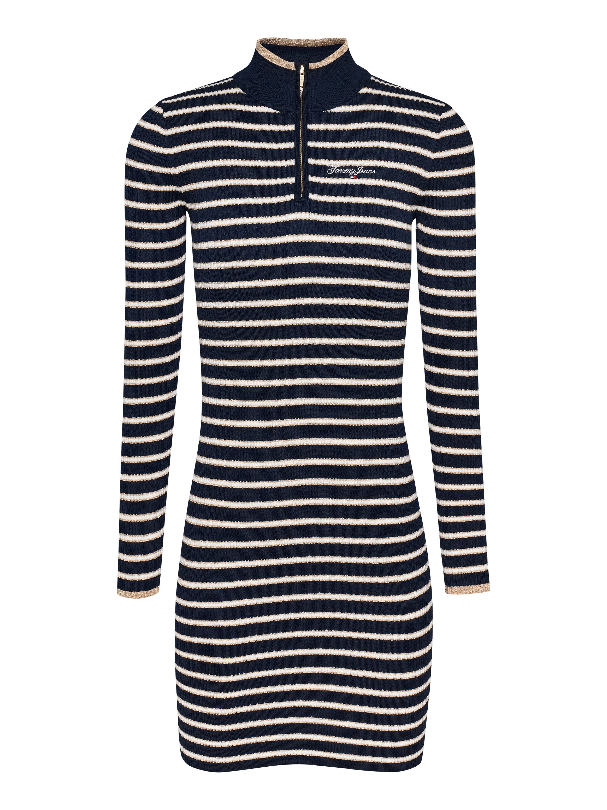 TOMMY JEANS Gebreide jurk TJW METALLIC TIP ZIP SWTR DRESS