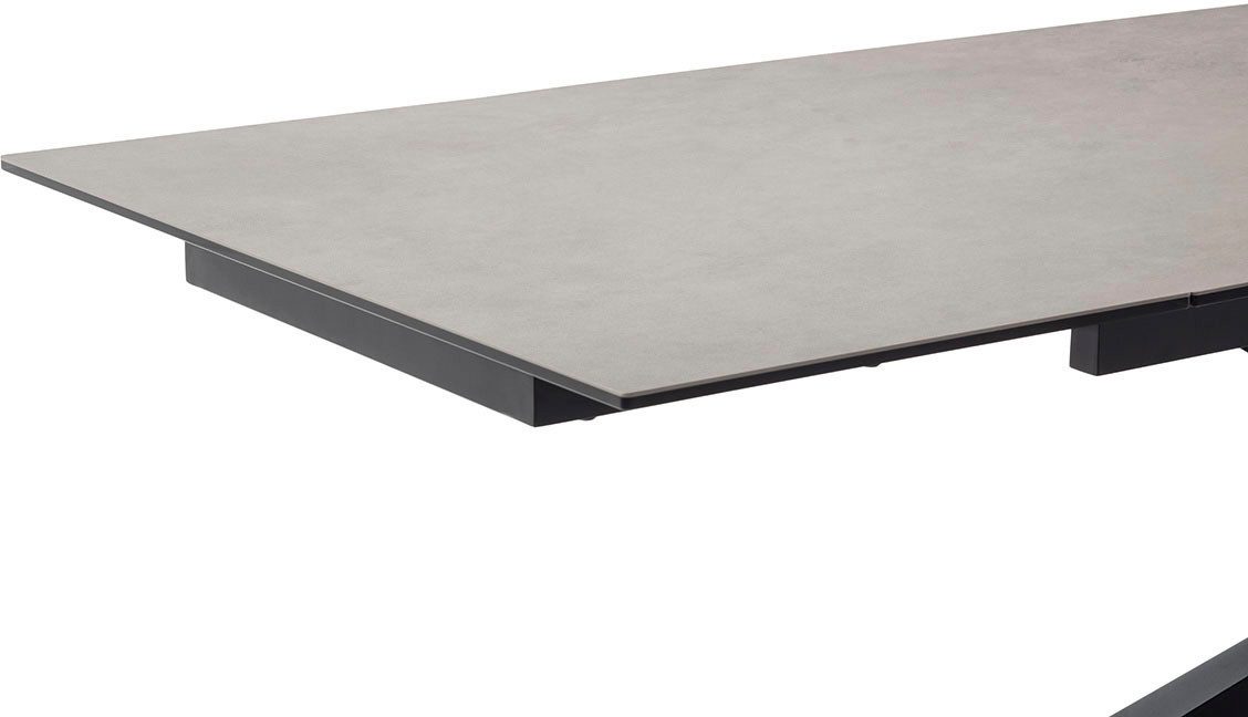 MCA furniture Eettafel TESERO uitschuifbare tafel 200-300 cm Keramiek, metaal, marmer-look, uittrekbaar, belastbaar tot 100 kg, 10-12 personen