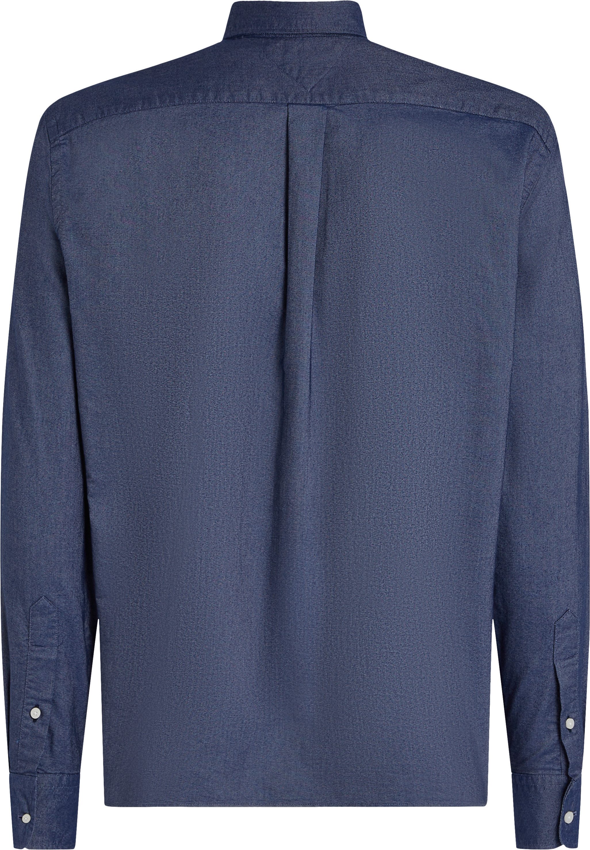 Tommy Hilfiger Overhemd met lange mouwen BT-SOLID HERITAGE OXFORD S-B in grote maten logoborduring