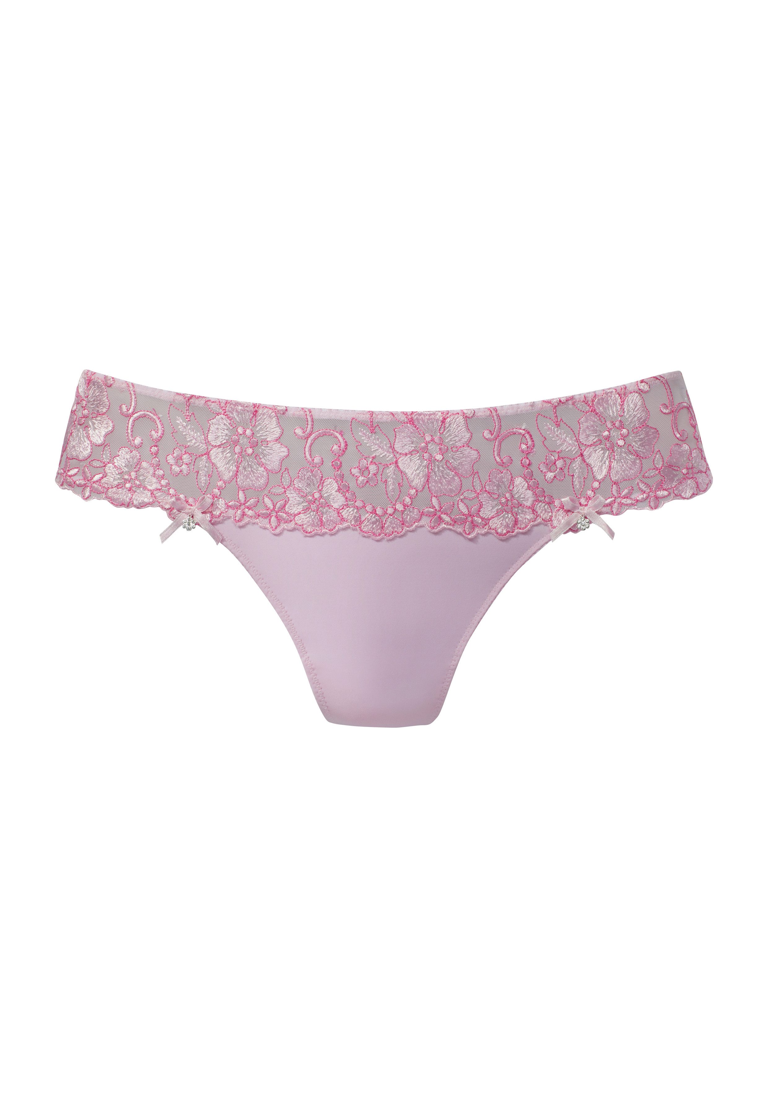 Lascana String Wanda Dessous met borduurkant in gebloemde look
