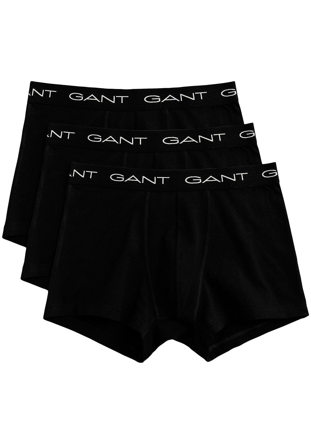 Gant Boxershort met elastische logoband (set, 3 stuks, 3) heren wijde boxershorts maat S zwart