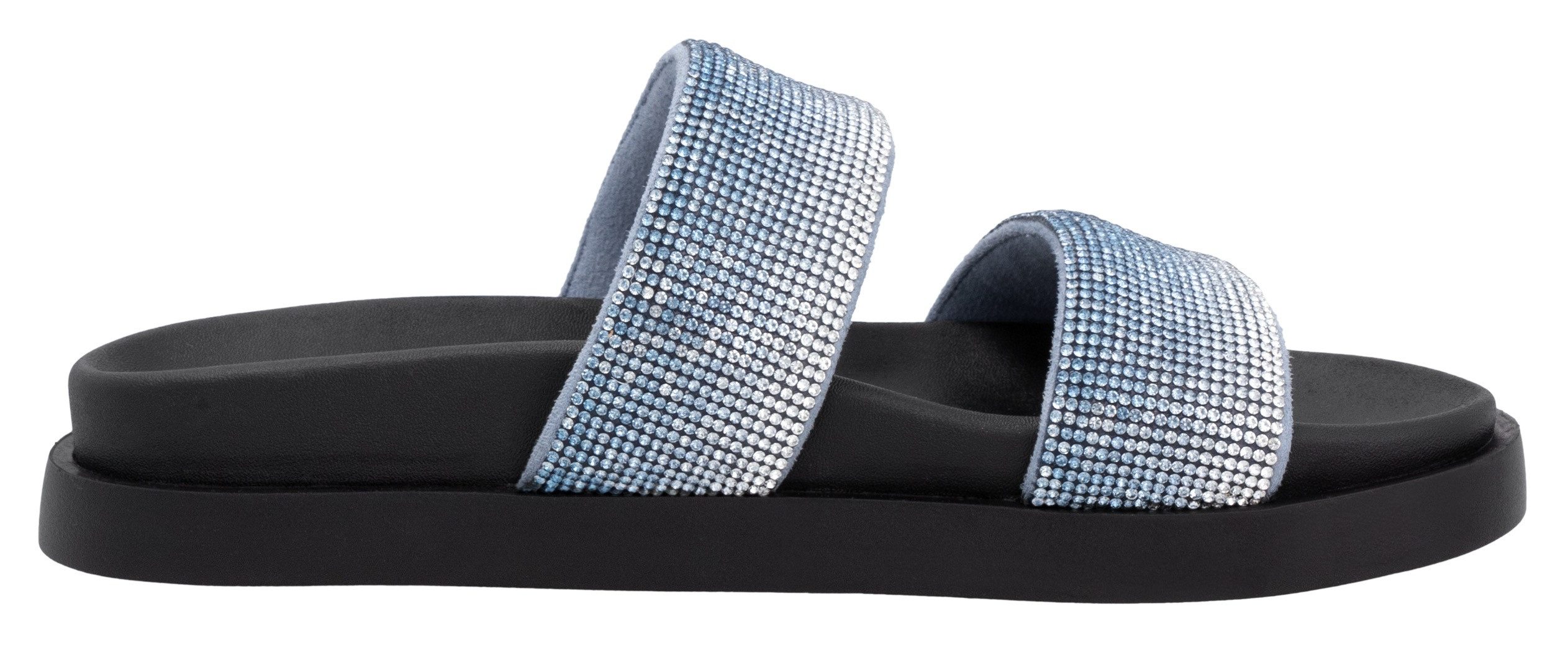 RIEKER Sport Slippers , zomer schoen, strand schoen, slippers, poolslides in glitter-look