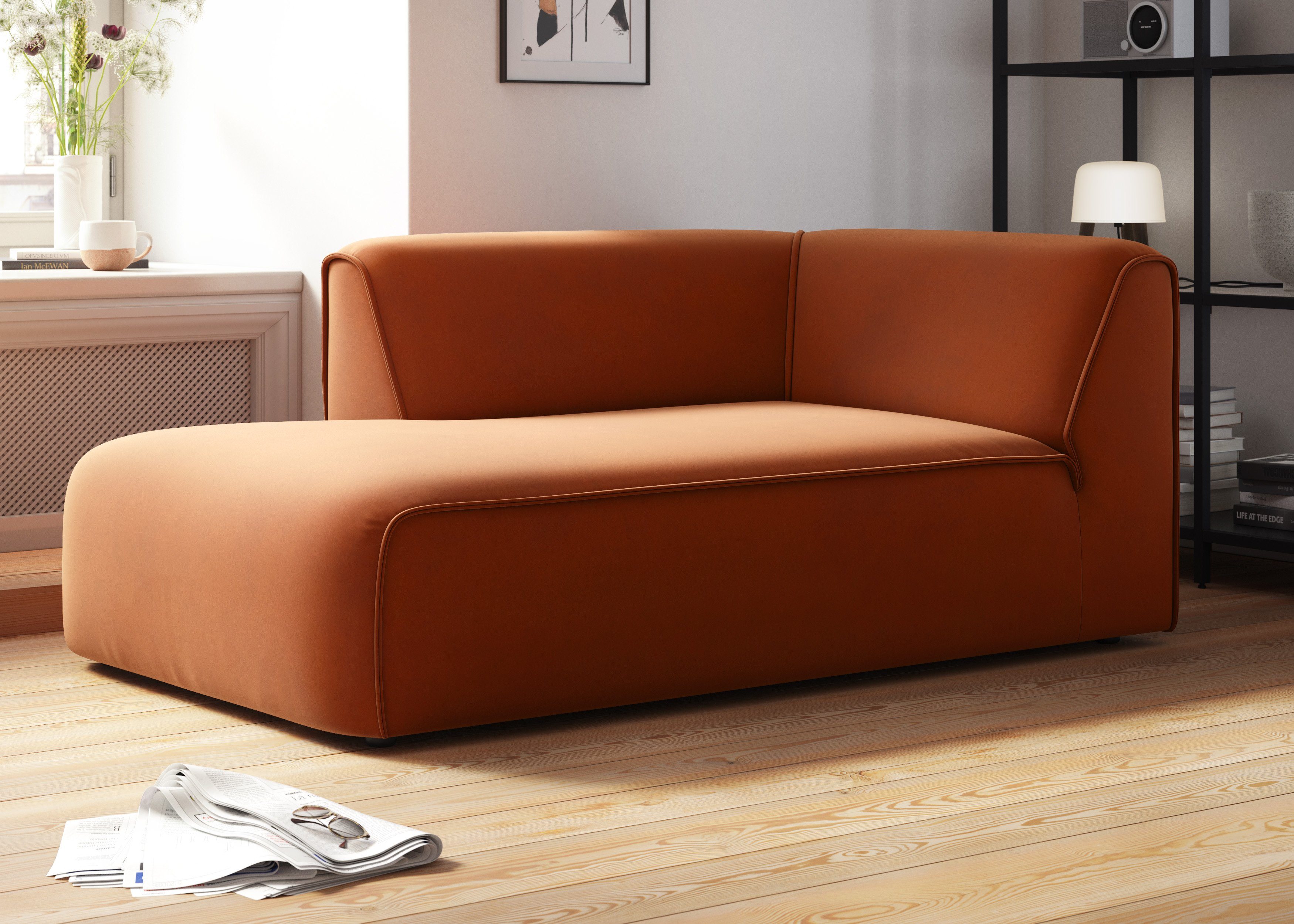 RAUM.ID Ottomane Merid chaise longue, afmetingen B/D/H: 100/162/70 cm als module of apart te gebruiken, voor individuele samenstelling