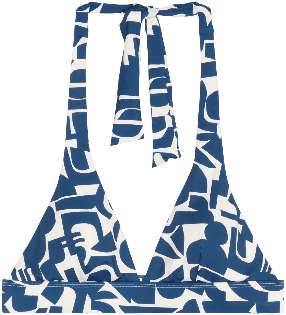 Marc O'Polo Triangel-bikinitop Summer Blacks met opvallend grafisch ontwerp