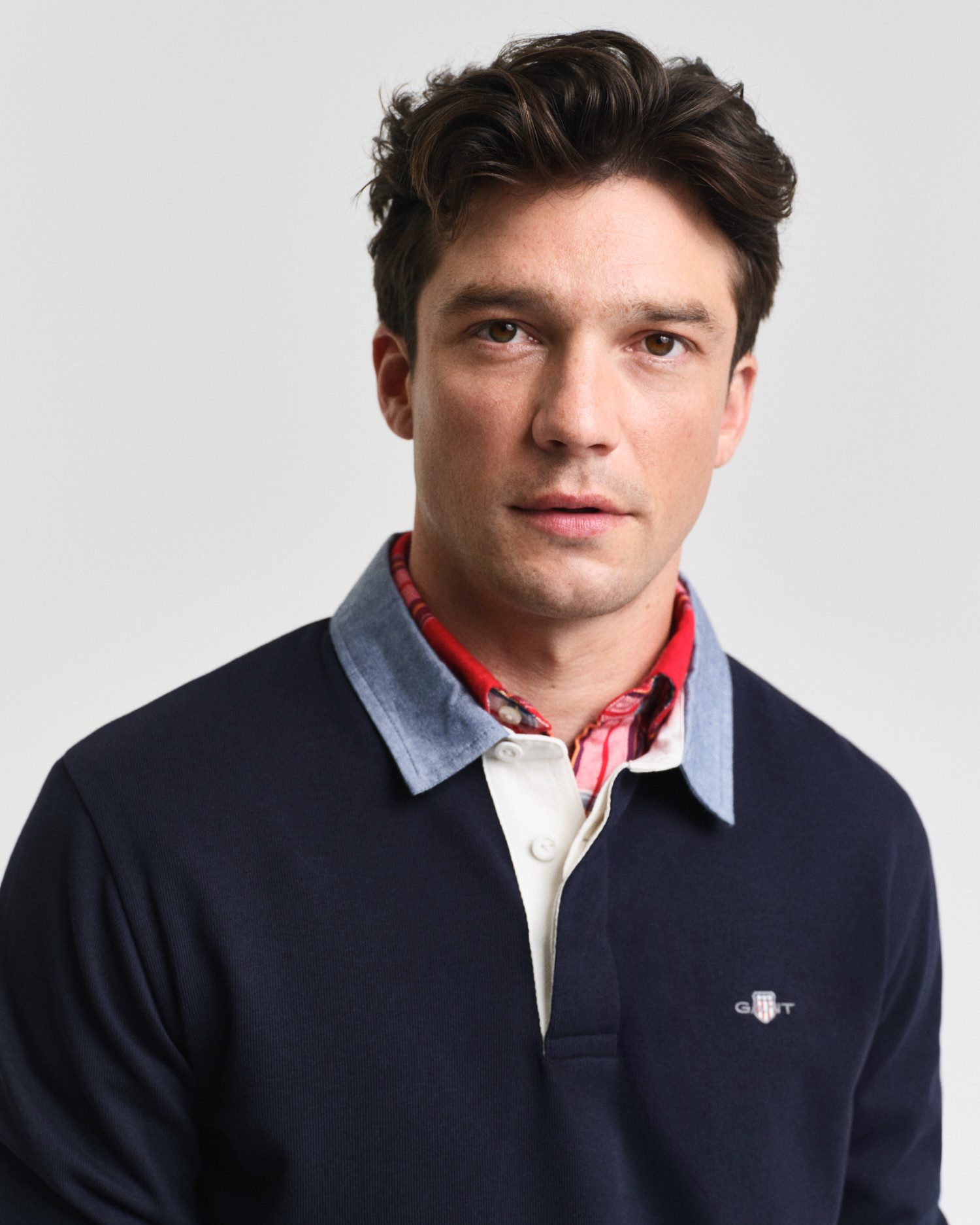 Gant Poloshirt met lange mouwen REG CHAMBRAY HEAVY RUGGER