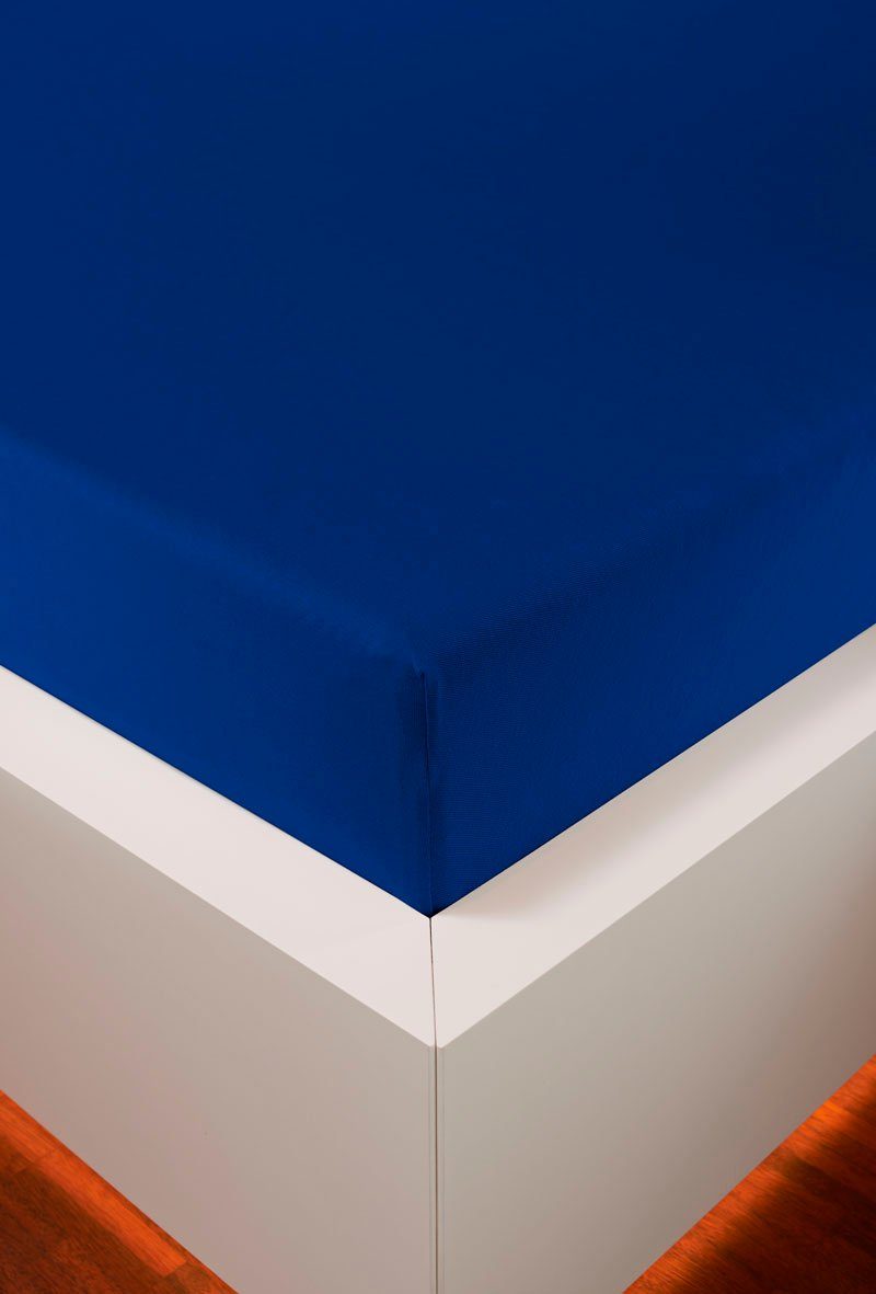 bellana Hoeslaken Jersey-elastaan aqua in mt. 90x200, 140x200 of 180x200 cm van katoen, voor matrassen tot 35 cm hoogte, laken, hoeslaken (1 stuk)