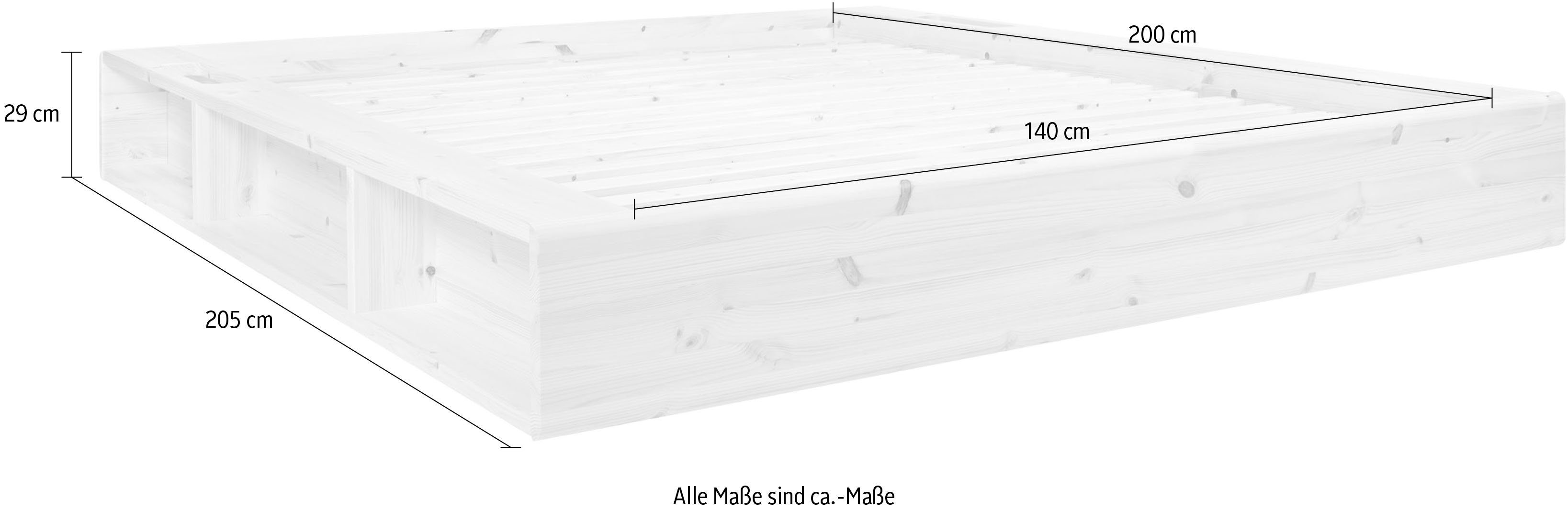 Karup Futonbed Ziggy, in verschillende breedtes, gecertificeerd massief hout