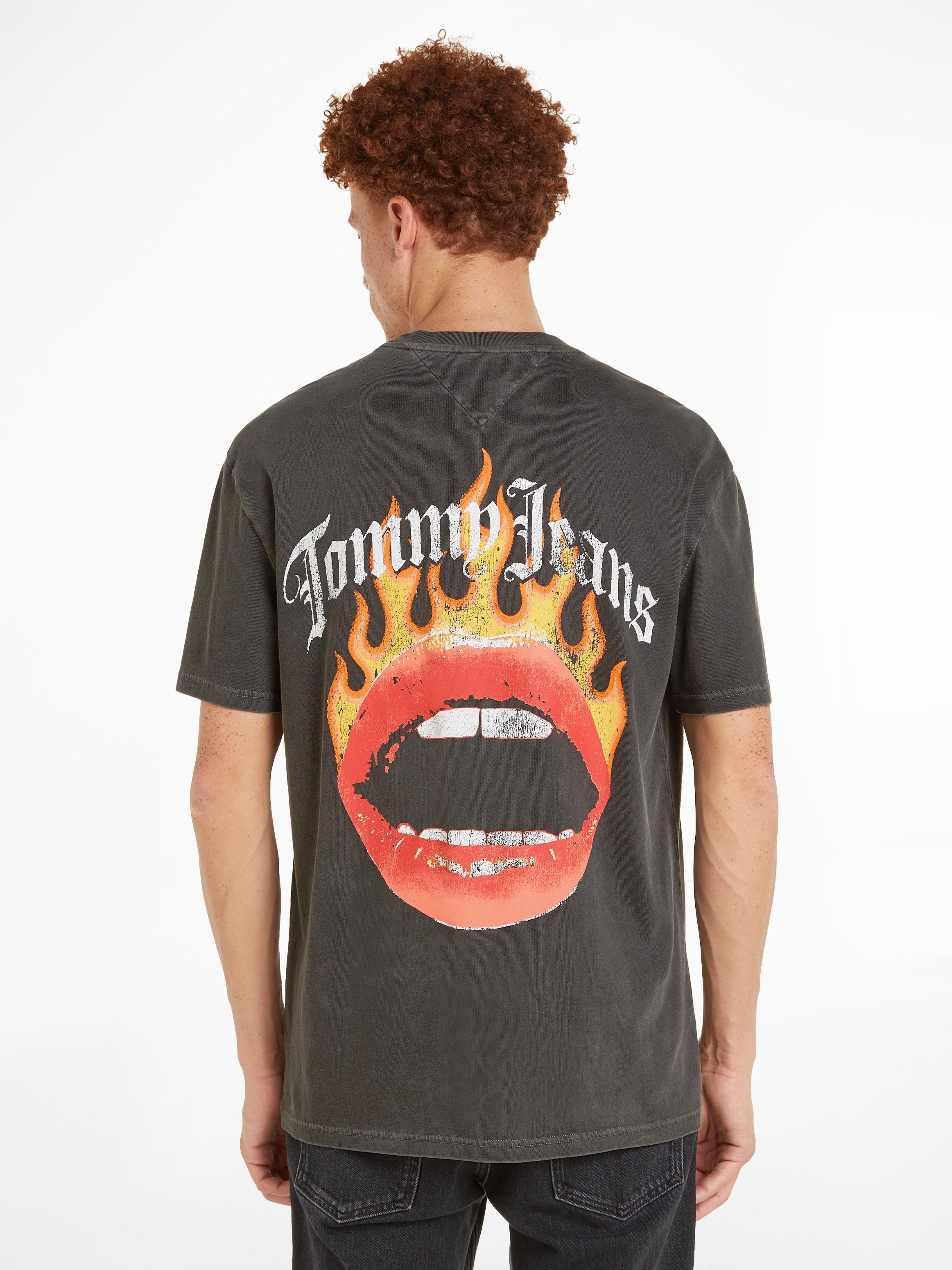 TOMMY JEANS T-shirt TJM REG VINTAGE FIRE LIPS TEE