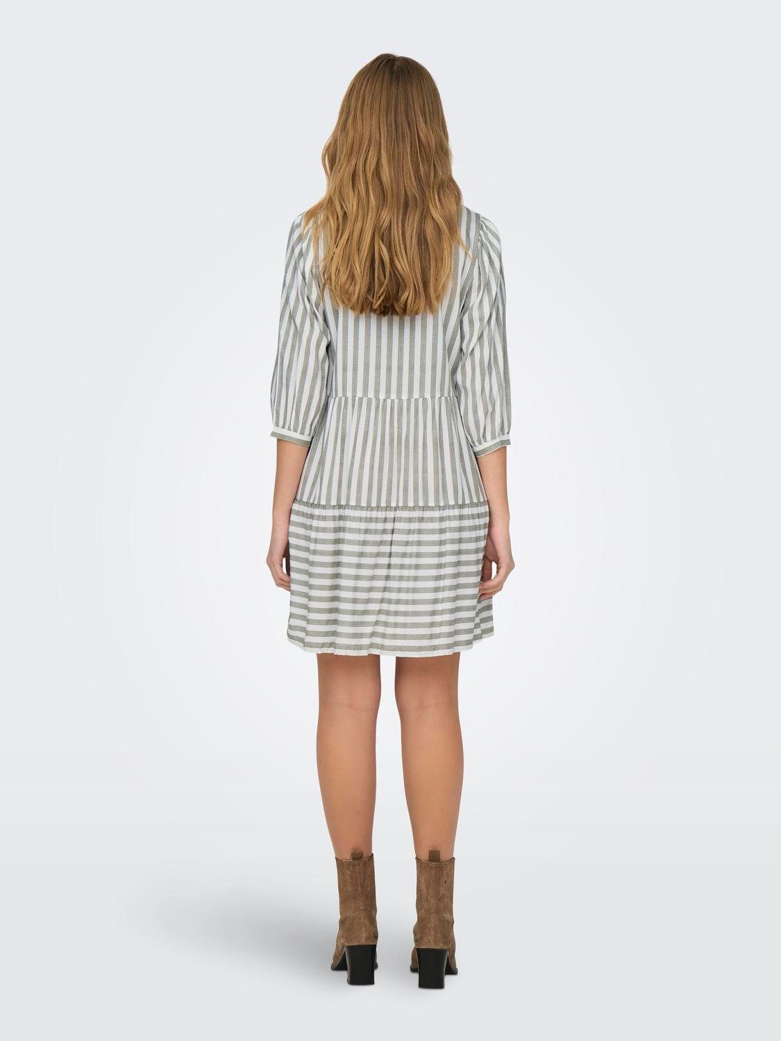 Only Tuniekjurk ONLKAYA 3/4 PUFF SHORT DRESS WVN NOOS