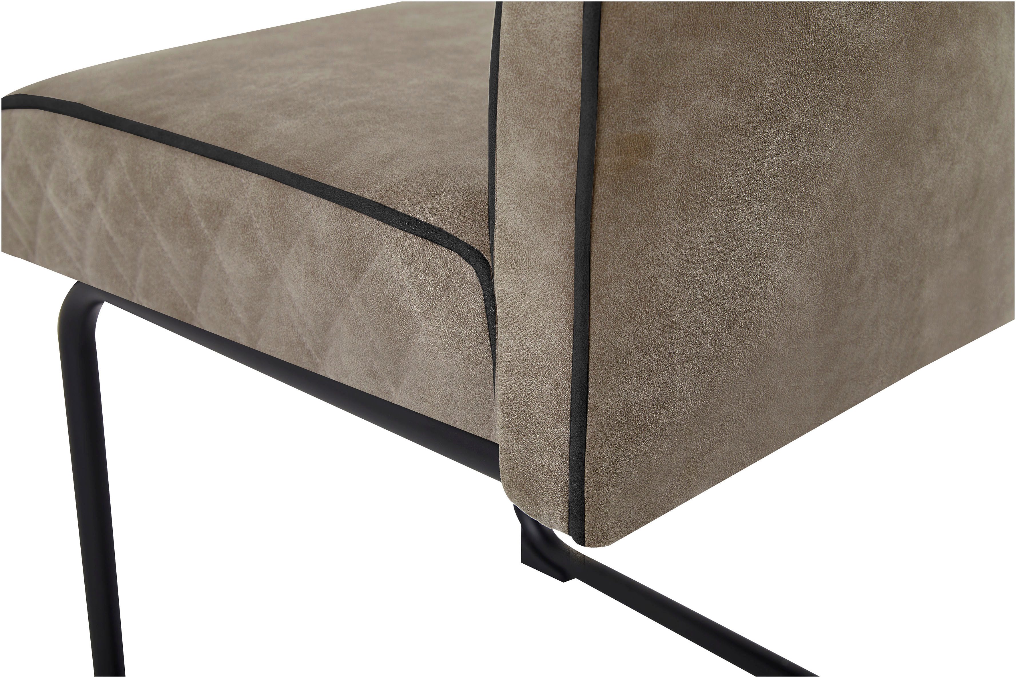 byLIVING Vrijdragende stoel Maria-XXL set van 2 met comfortabele verenbekleding en xxl belasting tot 150 kg (set, 2 stuks)