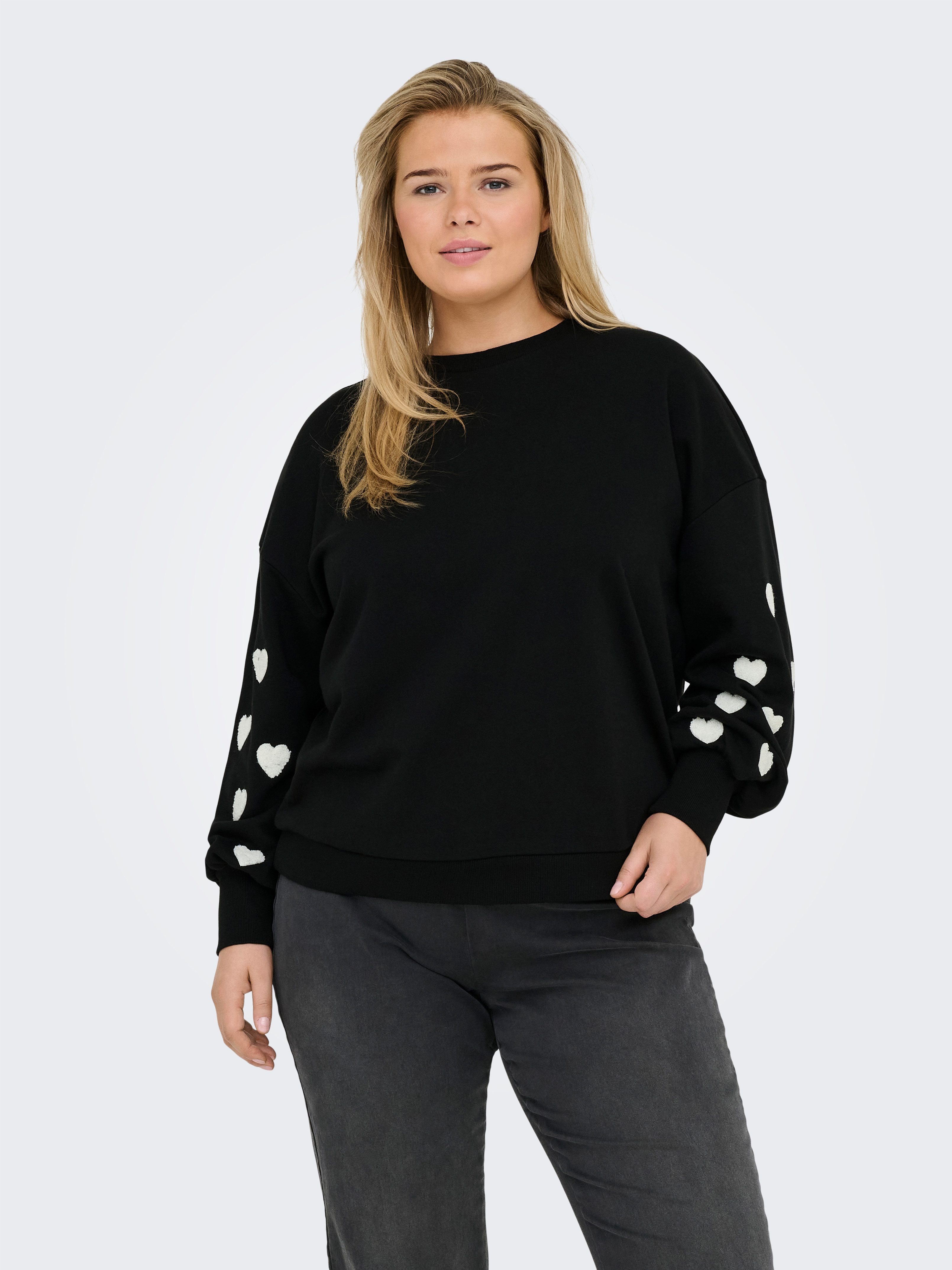 ONLY CARMAKOMA Sweatshirt CARMACY L/S O-NECK CC SWT JRS