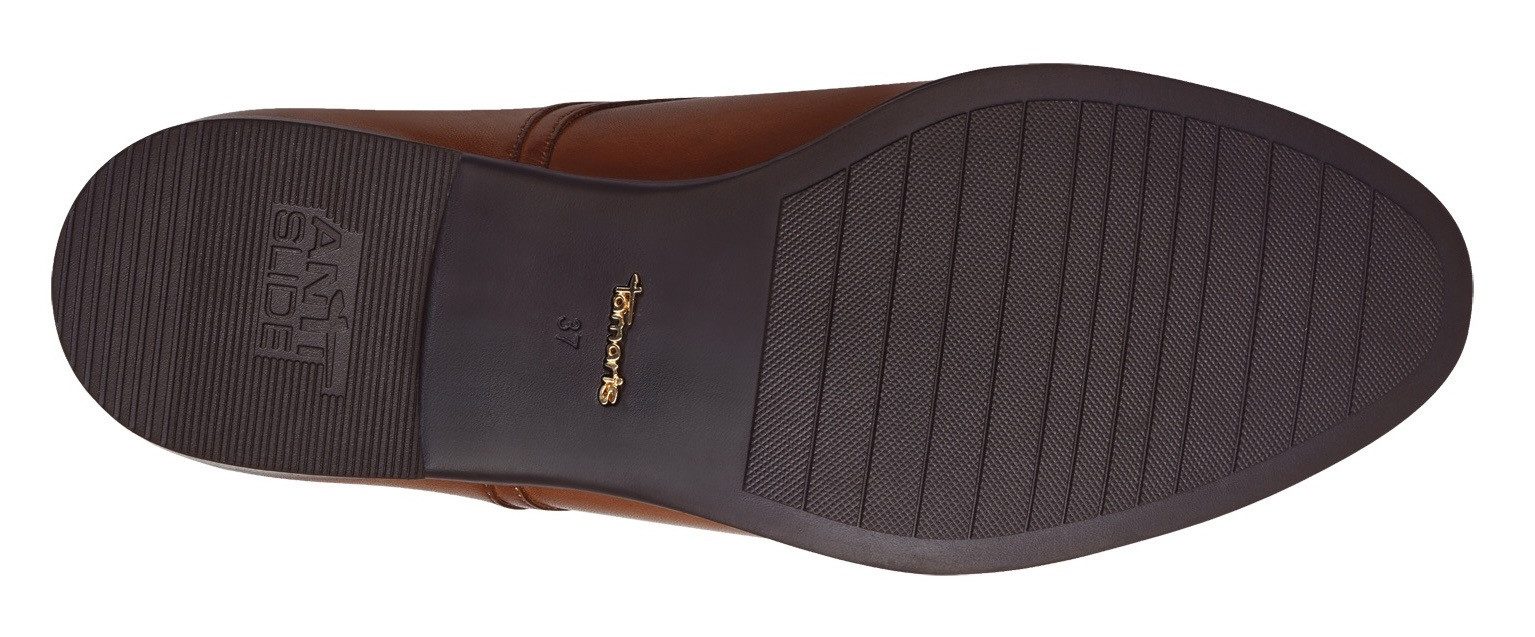 Tamaris Veterschoenen , blokhak, lage schoen, zakelijke schoen met sierstiksels
