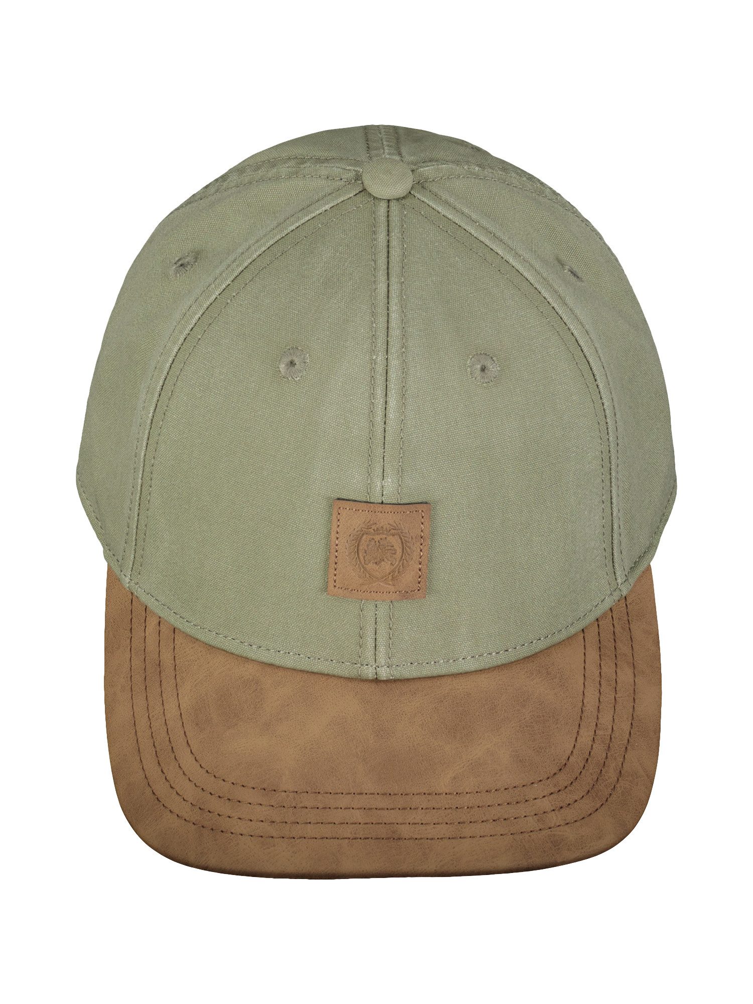 Lerros Baseball pet LERROS basecap van canvas, met kunstlederen klep