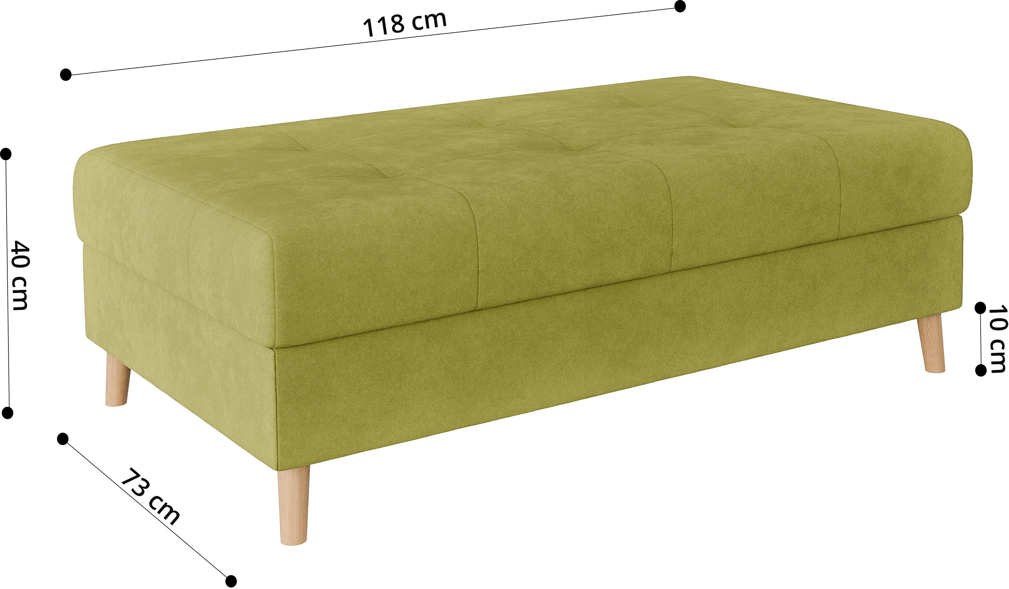 Home affaire Hocker CHARRE XXL, stiksel in het zitgedeelte, afmetingen: B/D/H: 118/73/40 cm